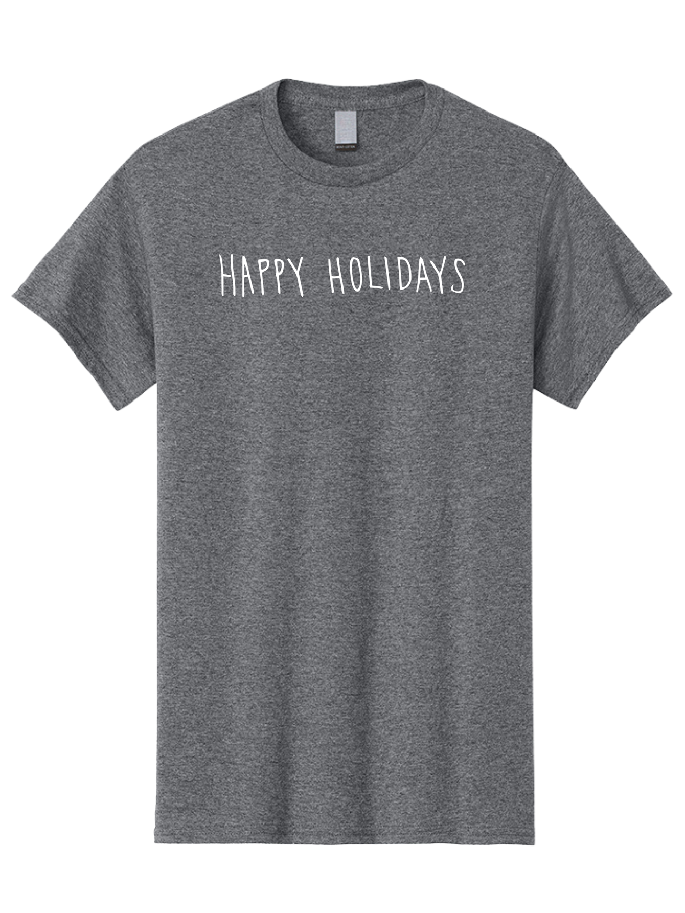 Happy-Holidays-8 Men'S Graphic Tee, 100% Cotton, Comfortable Casual Summer Wear, Machine Washable, Happy Holidays, Festive Greeting, Holiday Wishes, Season'S Greetings, Celebration Message, Joyful Holiday -  Aaa920