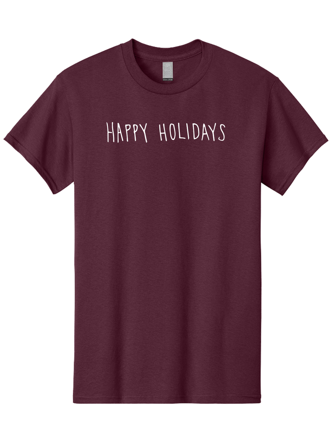 Happy-Holidays-8 Men'S Graphic Tee, 100% Cotton, Comfortable Casual Summer Wear, Machine Washable, Happy Holidays, Festive Greeting, Holiday Wishes, Season'S Greetings, Celebration Message, Joyful Holiday -  Aaa920
