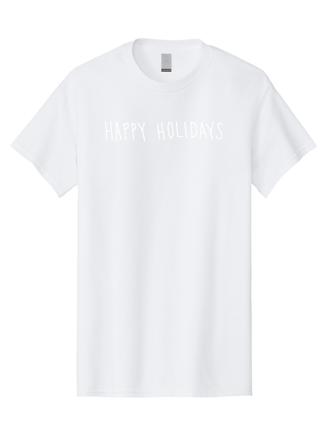 Happy-Holidays-8 Men'S Graphic Tee, 100% Cotton, Comfortable Casual Summer Wear, Machine Washable, Happy Holidays, Festive Greeting, Holiday Wishes, Season'S Greetings, Celebration Message, Joyful Holiday -  Aaa920