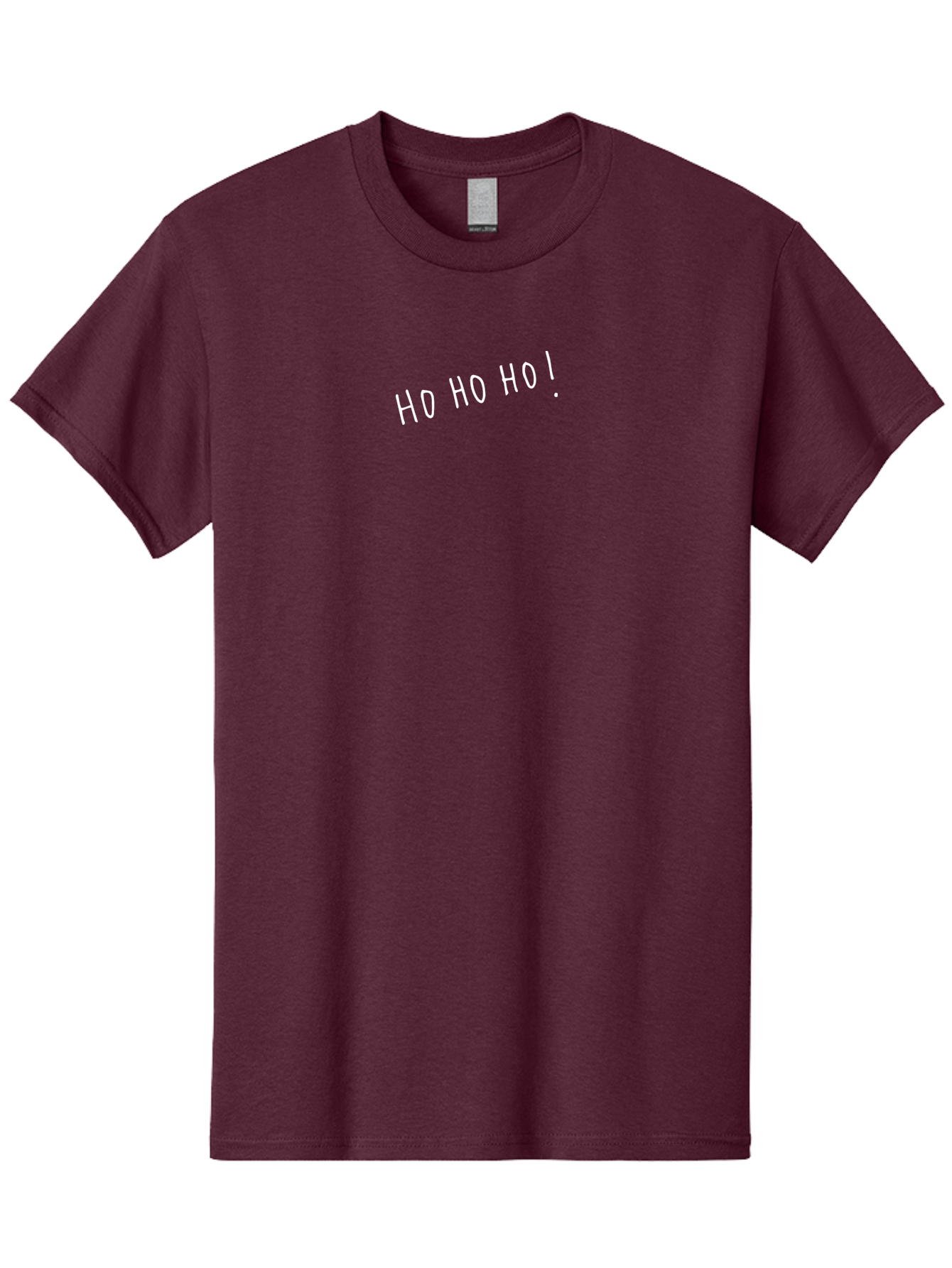 Ho-Ho-Ho Men'S Graphic Tee, 100% Cotton, Comfortable Casual Summer Wear, Machine Washable, Holiday Cheer, Festive Greeting, Jolly Phrase, Christmas Humor, Fun Phrase, Playful Text, Joyful Message -  Aaa927
