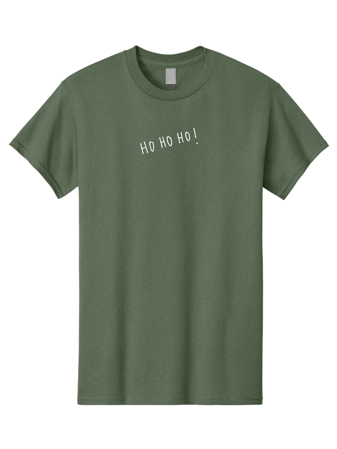 Ho-Ho-Ho Men'S Graphic Tee, 100% Cotton, Comfortable Casual Summer Wear, Machine Washable, Holiday Cheer, Festive Greeting, Jolly Phrase, Christmas Humor, Fun Phrase, Playful Text, Joyful Message -  Aaa927