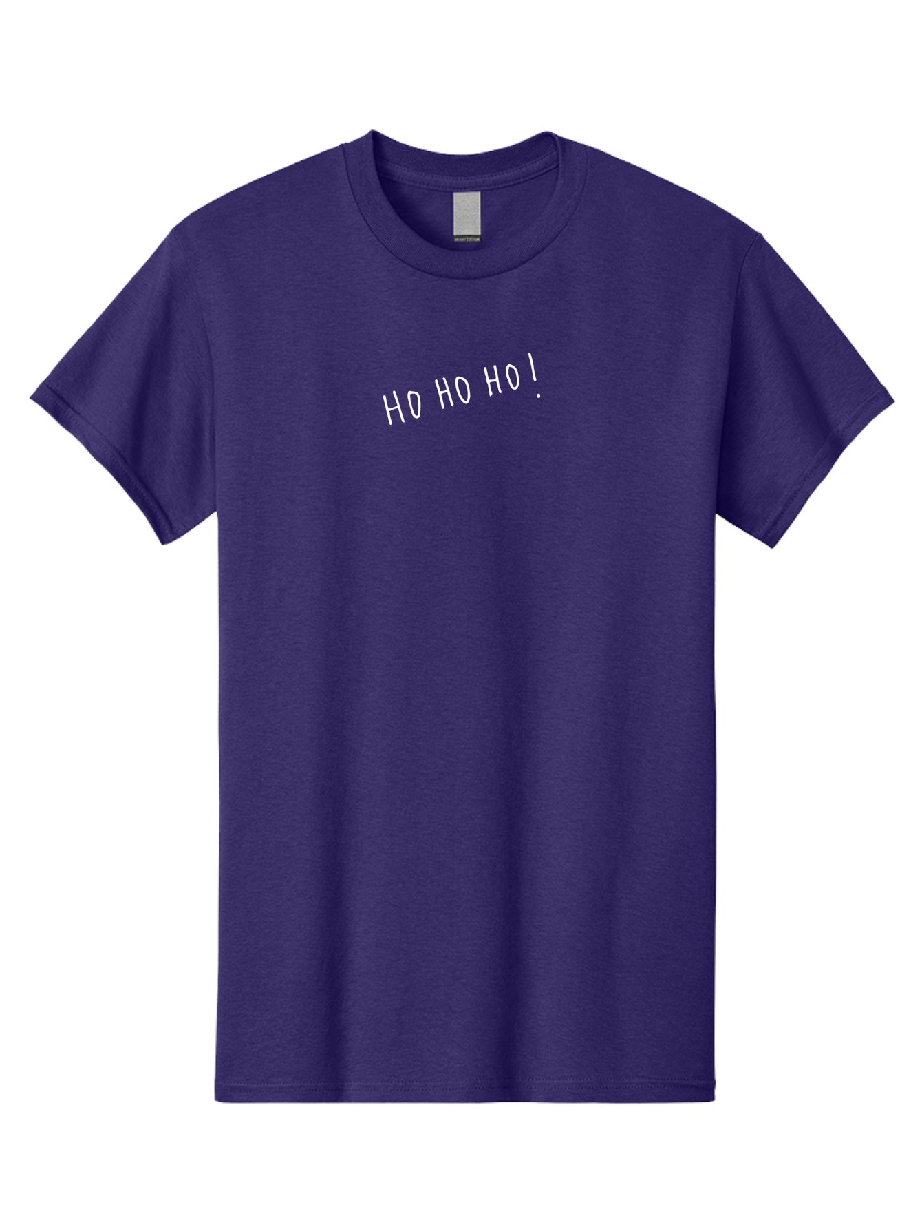 Ho-Ho-Ho Men'S Graphic Tee, 100% Cotton, Comfortable Casual Summer Wear, Machine Washable, Holiday Cheer, Festive Greeting, Jolly Phrase, Christmas Humor, Fun Phrase, Playful Text, Joyful Message -  Aaa927