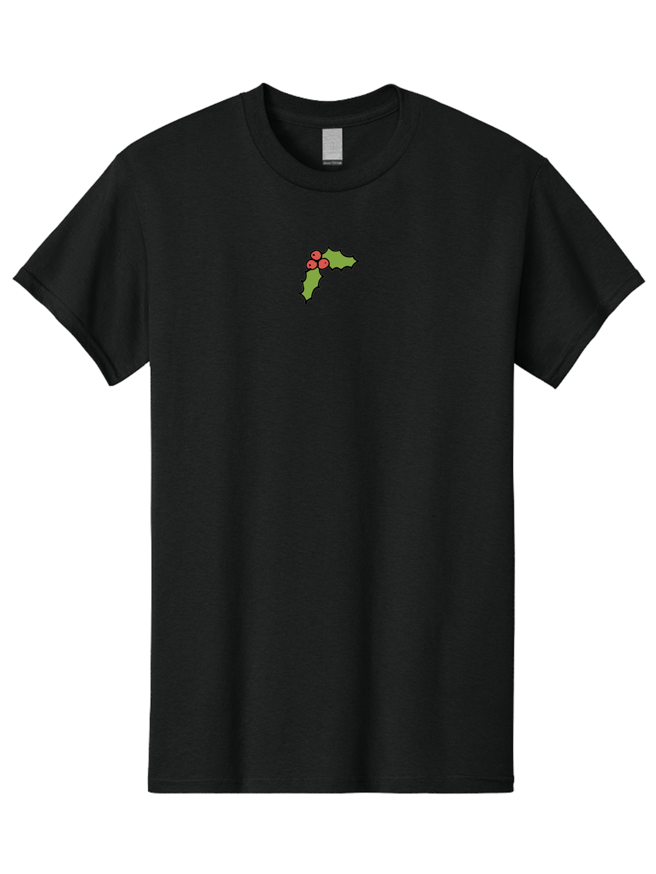 Holly-2 Men'S Graphic Tee, 100% Cotton, Comfortable Casual Summer Wear, Machine Washable, Holiday Decor, Christmas Symbolism, Festive Red Berries, Green Holly Leaves, Winter Wonderland, Seasonal Greetings, Christmas Cheer -  Aaa929