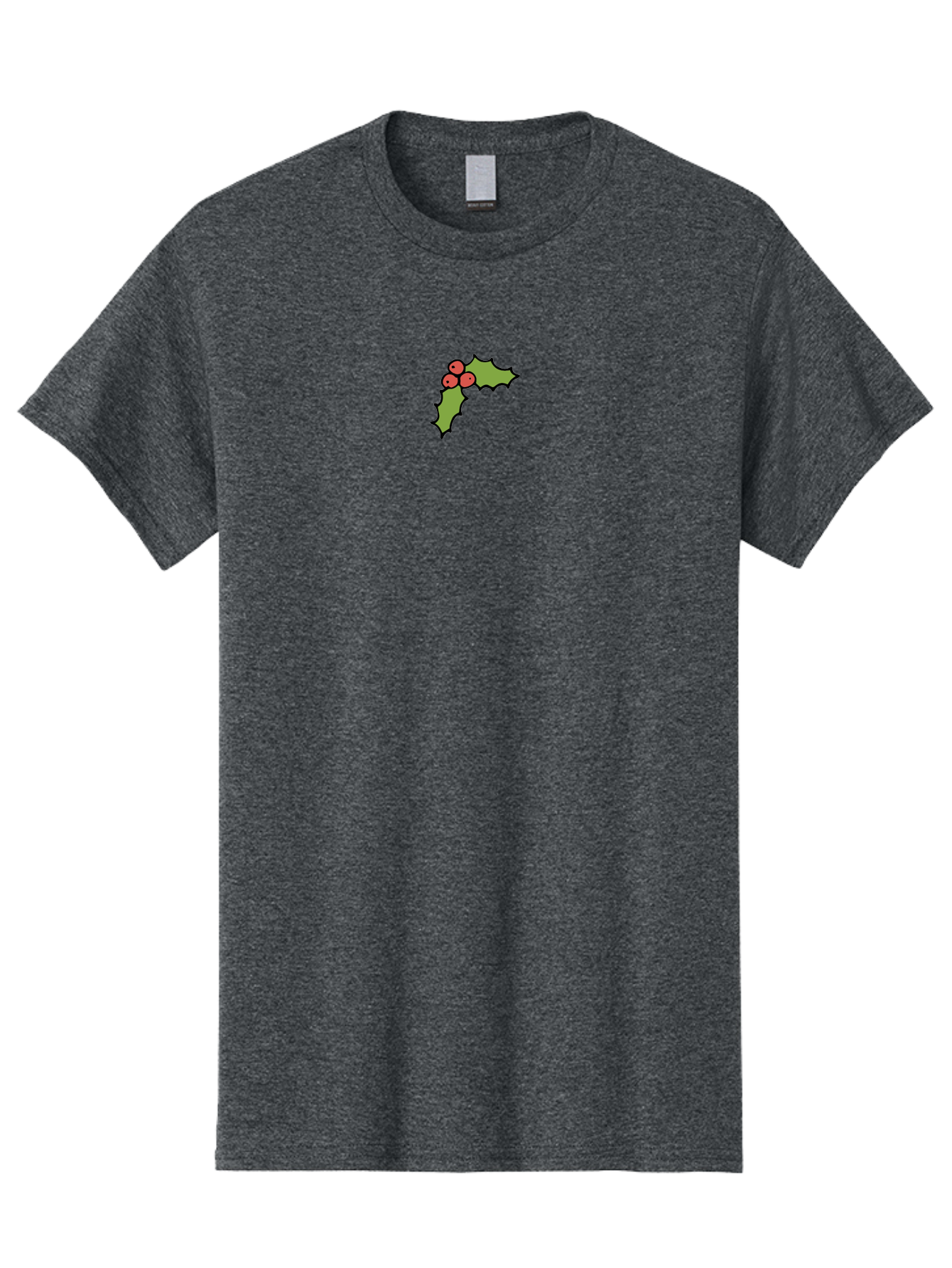 Holly-2 Men'S Graphic Tee, 100% Cotton, Comfortable Casual Summer Wear, Machine Washable, Holiday Decor, Christmas Symbolism, Festive Red Berries, Green Holly Leaves, Winter Wonderland, Seasonal Greetings, Christmas Cheer -  Aaa929