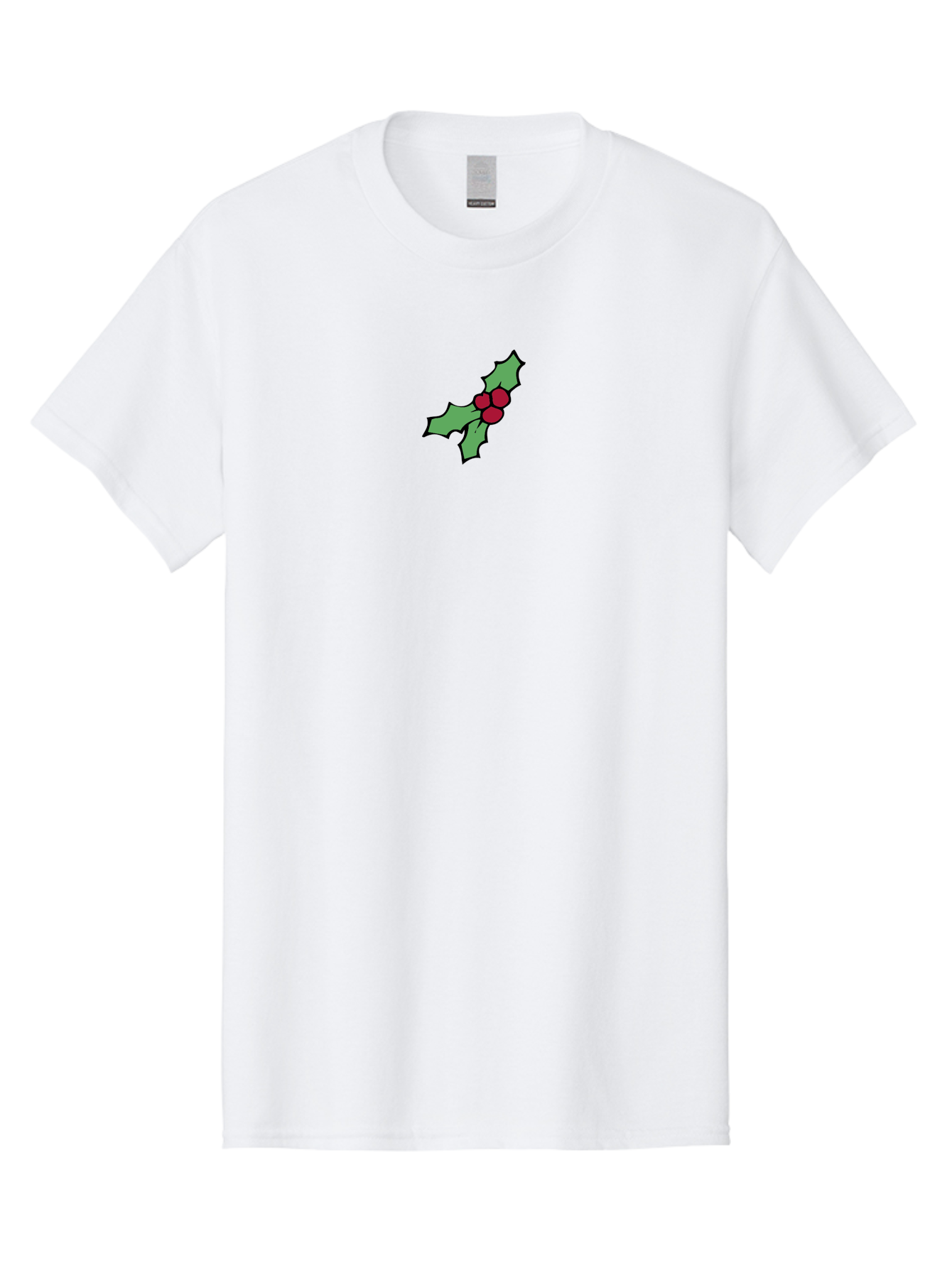 Holly-3 Men'S Graphic Tee, 100% Cotton, Comfortable Casual Summer Wear, Machine Washable, Holiday Decoration, Festive Sprig, Red Berries, Holly Leaves, Christmas Symbol, Festive Decor, Winter Wonderland, Seasonal Charm -  Aaa930