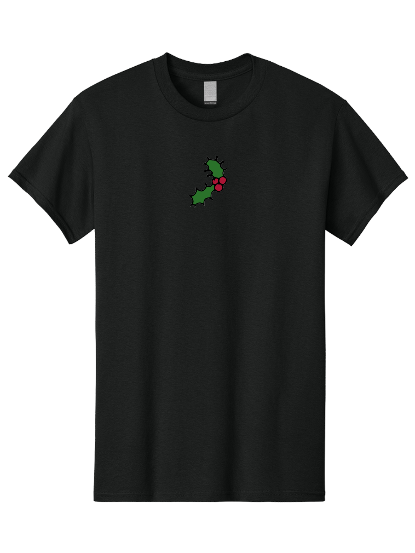 Holly-4 Men'S Graphic Tee, 100% Cotton, Comfortable Casual Summer Wear, Machine Washable, Holiday Decorations, Festive Holly, Christmas Symbols, Holly Leaves, Red Berries, Winter Decor, Seasonal Graphics, Festive Illustrations -  Aaa931