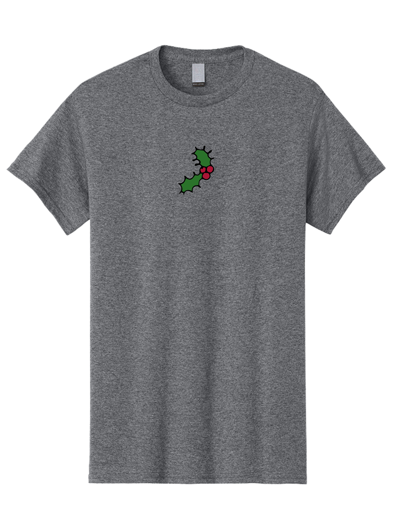 Holly-4 Men'S Graphic Tee, 100% Cotton, Comfortable Casual Summer Wear, Machine Washable, Holiday Decorations, Festive Holly, Christmas Symbols, Holly Leaves, Red Berries, Winter Decor, Seasonal Graphics, Festive Illustrations -  Aaa931