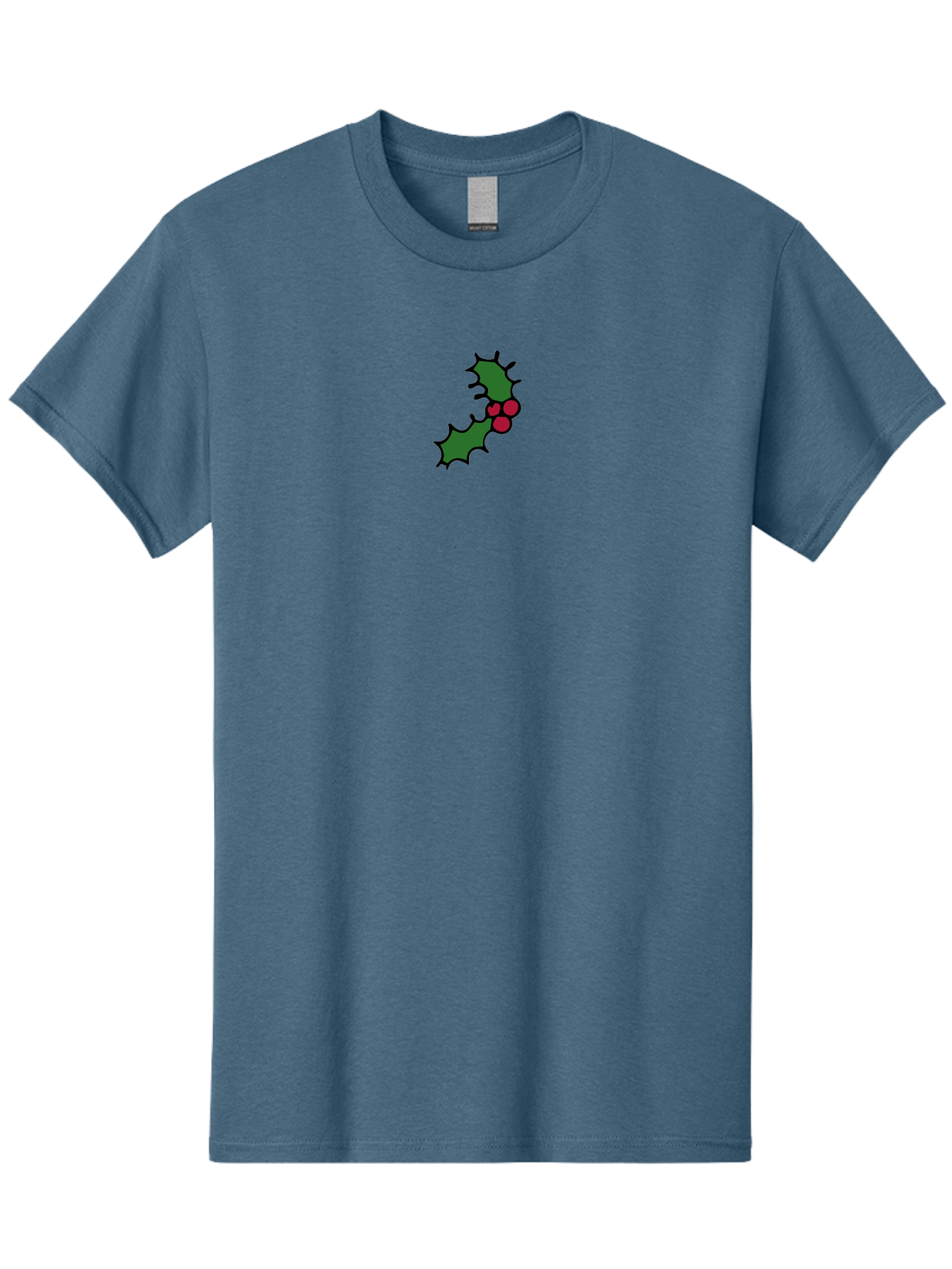 Holly-4 Men'S Graphic Tee, 100% Cotton, Comfortable Casual Summer Wear, Machine Washable, Holiday Decorations, Festive Holly, Christmas Symbols, Holly Leaves, Red Berries, Winter Decor, Seasonal Graphics, Festive Illustrations -  Aaa931