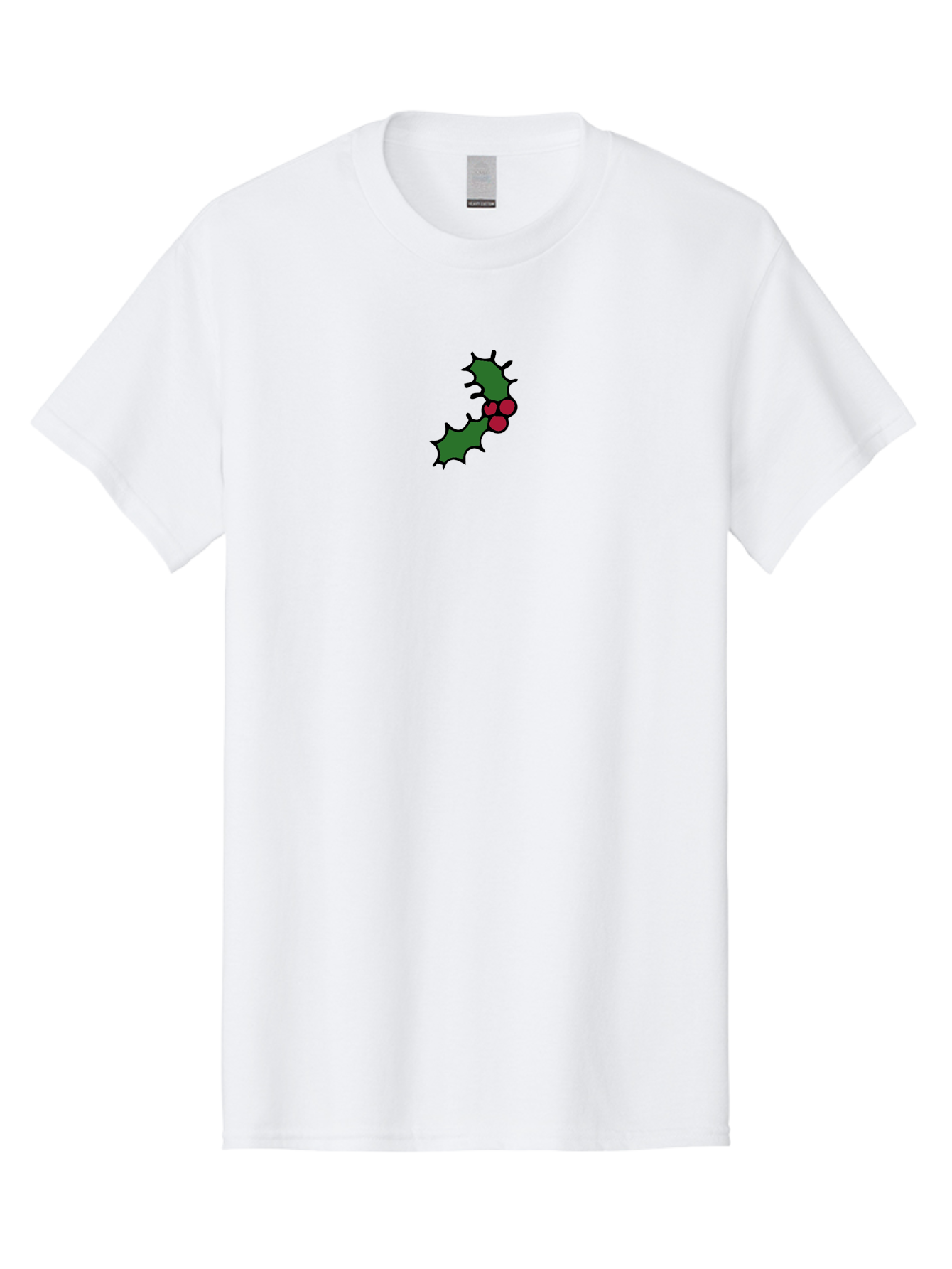 Holly-4 Men'S Graphic Tee, 100% Cotton, Comfortable Casual Summer Wear, Machine Washable, Holiday Decorations, Festive Holly, Christmas Symbols, Holly Leaves, Red Berries, Winter Decor, Seasonal Graphics, Festive Illustrations -  Aaa931
