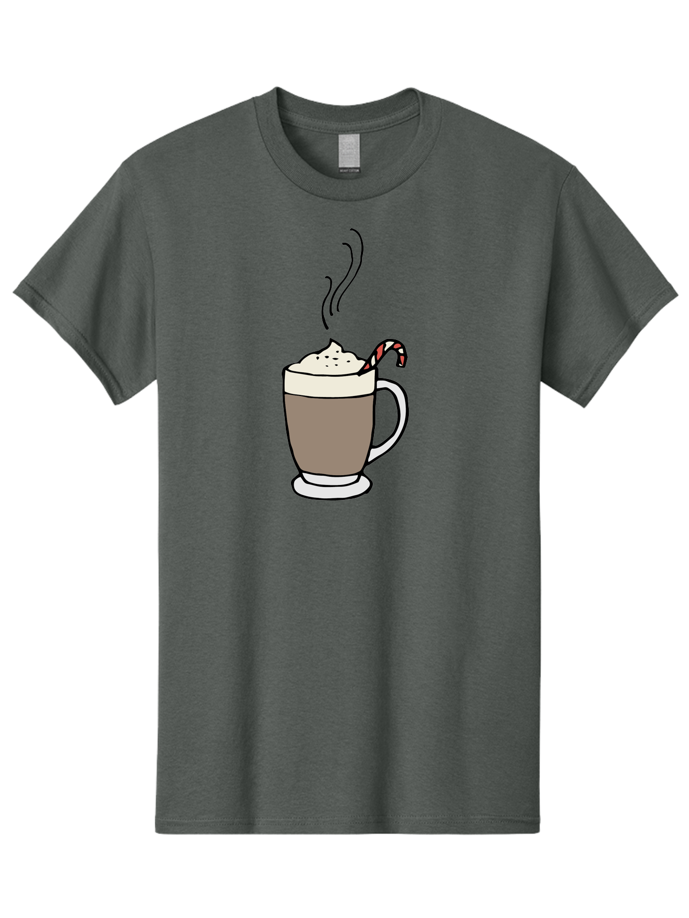 Hot-Chocolate-1 Men'S Graphic Tee, 100% Cotton, Comfortable Casual Summer Wear, Machine Washable, Hot Chocolate, Whipped Cream, Candy Cane, Holiday Drink, Sweet Treat, Festive Beverage, Marshmallow Topping, Chocolatey Goodness, -  Aaa939