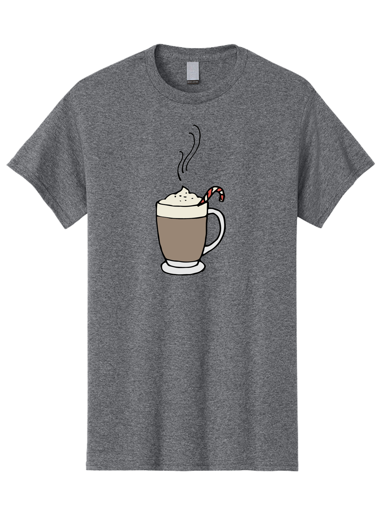 Hot-Chocolate-1 Men'S Graphic Tee, 100% Cotton, Comfortable Casual Summer Wear, Machine Washable, Hot Chocolate, Whipped Cream, Candy Cane, Holiday Drink, Sweet Treat, Festive Beverage, Marshmallow Topping, Chocolatey Goodness, -  Aaa939