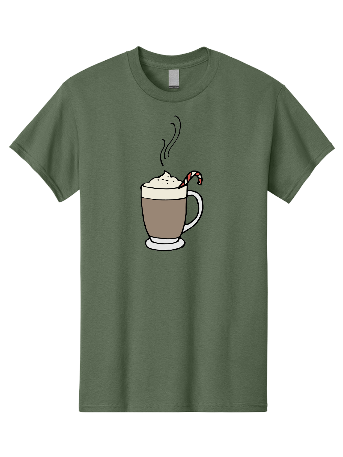 Hot-Chocolate-1 Men'S Graphic Tee, 100% Cotton, Comfortable Casual Summer Wear, Machine Washable, Hot Chocolate, Whipped Cream, Candy Cane, Holiday Drink, Sweet Treat, Festive Beverage, Marshmallow Topping, Chocolatey Goodness, -  Aaa939