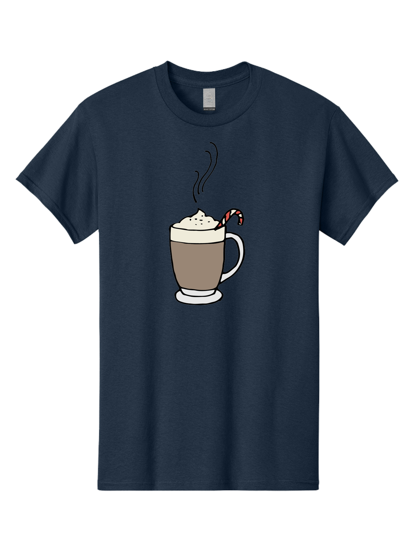 Hot-Chocolate-1 Men'S Graphic Tee, 100% Cotton, Comfortable Casual Summer Wear, Machine Washable, Hot Chocolate, Whipped Cream, Candy Cane, Holiday Drink, Sweet Treat, Festive Beverage, Marshmallow Topping, Chocolatey Goodness, -  Aaa939