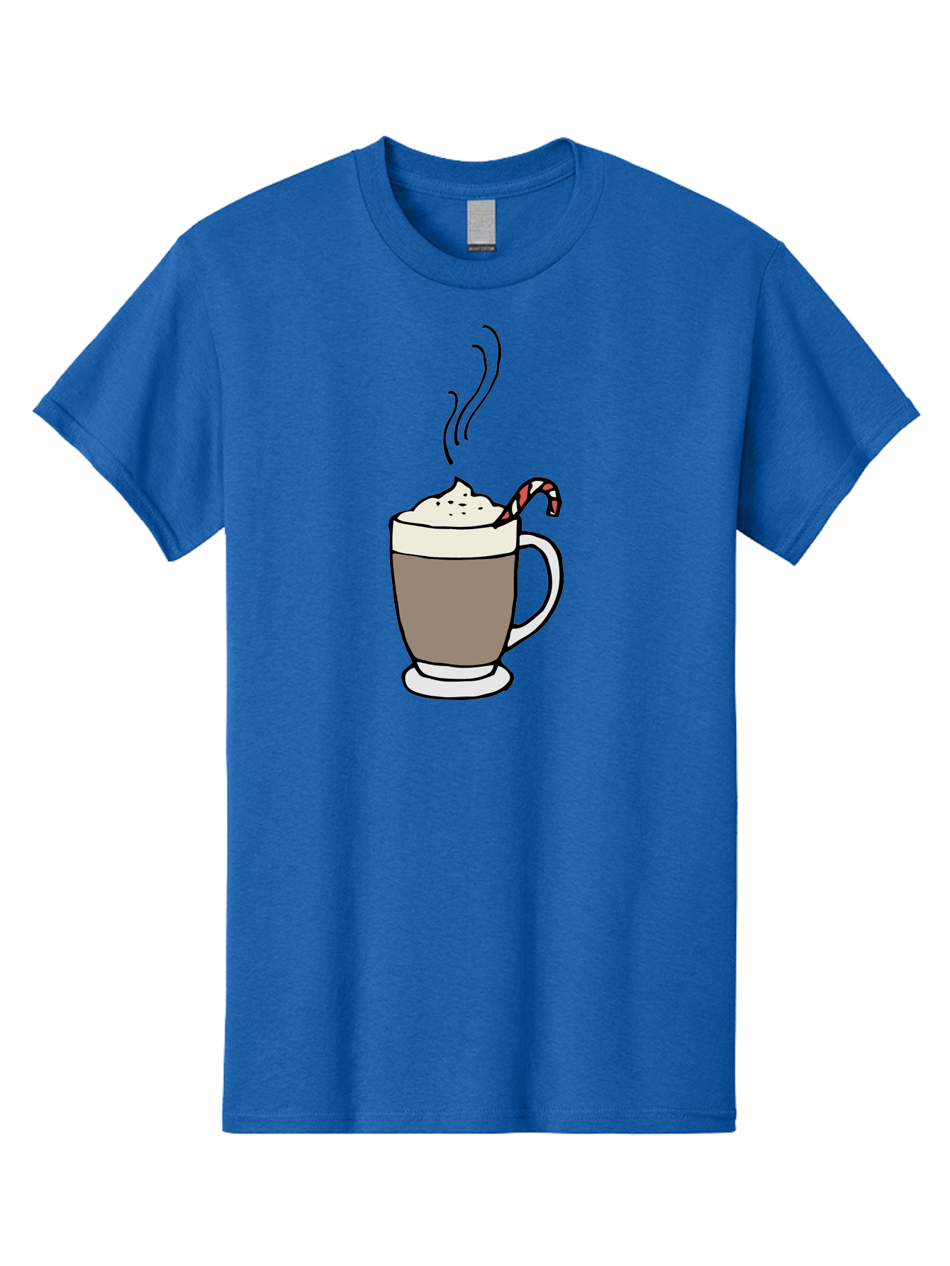 Hot-Chocolate-1 Men'S Graphic Tee, 100% Cotton, Comfortable Casual Summer Wear, Machine Washable, Hot Chocolate, Whipped Cream, Candy Cane, Holiday Drink, Sweet Treat, Festive Beverage, Marshmallow Topping, Chocolatey Goodness, -  Aaa939
