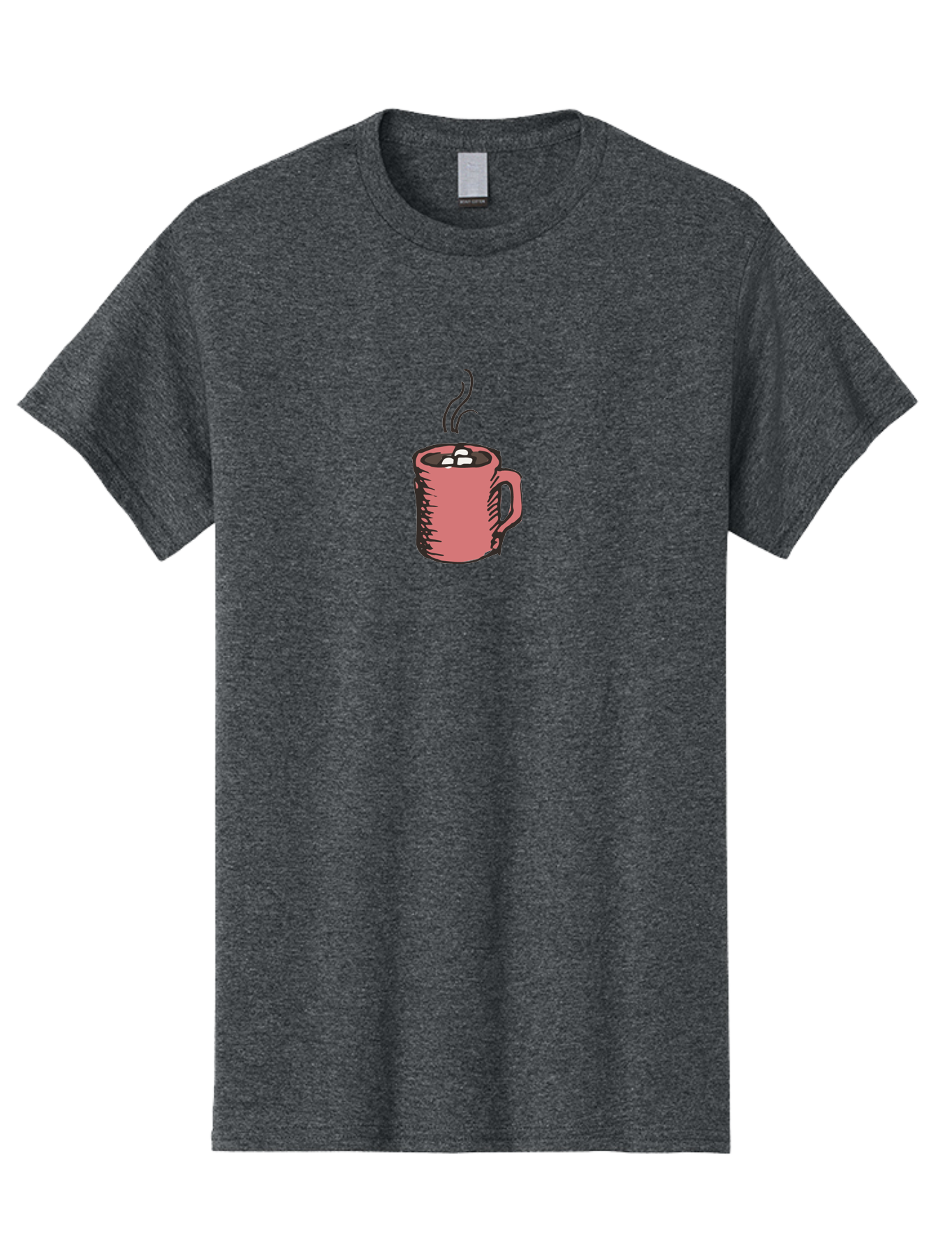 Hot-Chocolate Men'S Graphic Tee, 100% Cotton, Comfortable Casual Summer Wear, Machine Washable, Hot Chocolate, Marshmallows, Steaming Hot, Pink Mug, Cozy Drink, Warm Beverage, Sweet Treat, Comforting Delight -  Aaa943