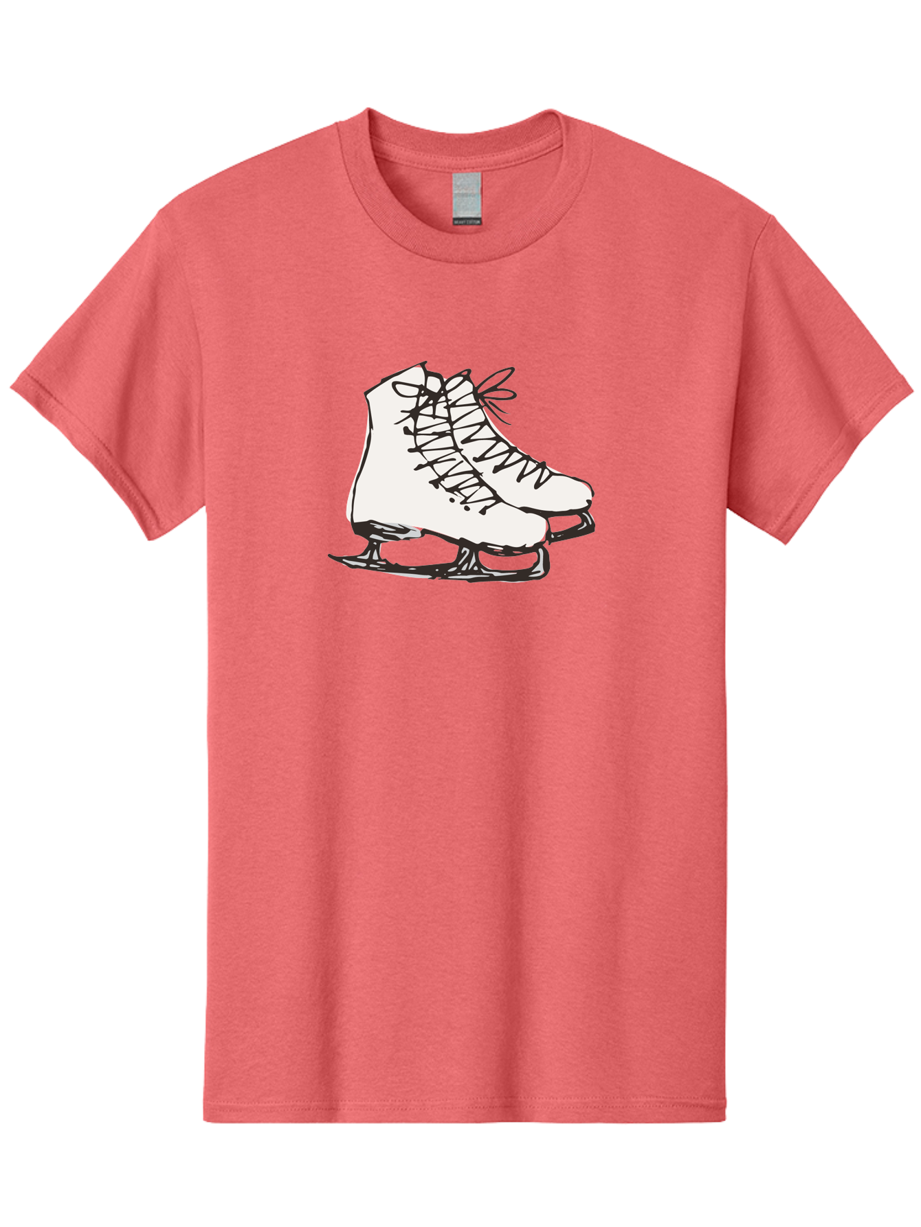 Ice-Skates-1 Men'S Graphic Tee, 100% Cotton, Comfortable Casual Summer Wear, Machine Washable, Ice Skates, Winter Sports, Figure Skating, Ice Skating, Laced Boots, Winter Fun, Cold Weather Activities, Frozen Rink -  Aaa944