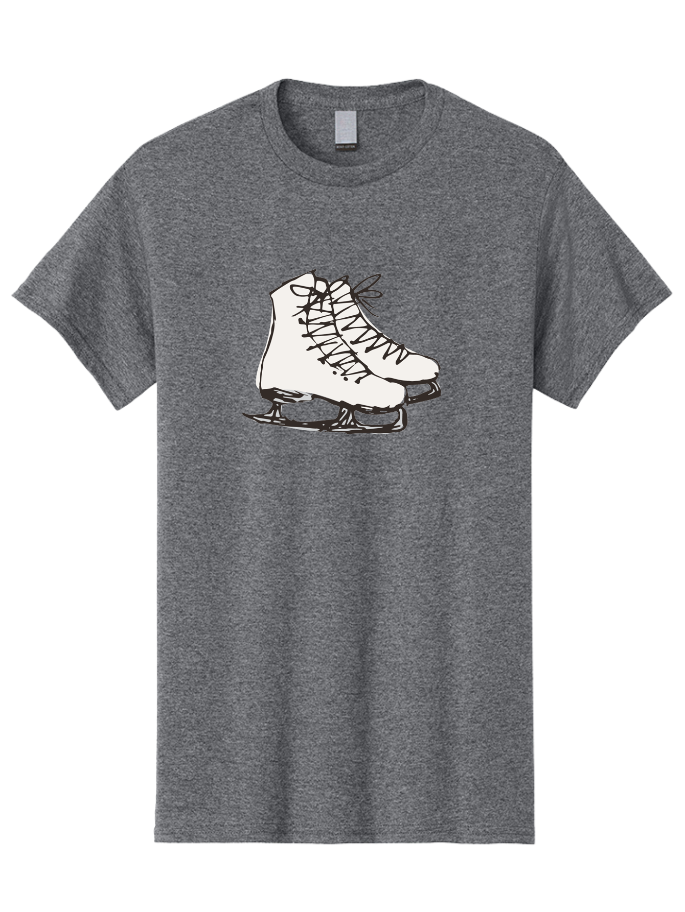 Ice-Skates-1 Men'S Graphic Tee, 100% Cotton, Comfortable Casual Summer Wear, Machine Washable, Ice Skates, Winter Sports, Figure Skating, Ice Skating, Laced Boots, Winter Fun, Cold Weather Activities, Frozen Rink -  Aaa944
