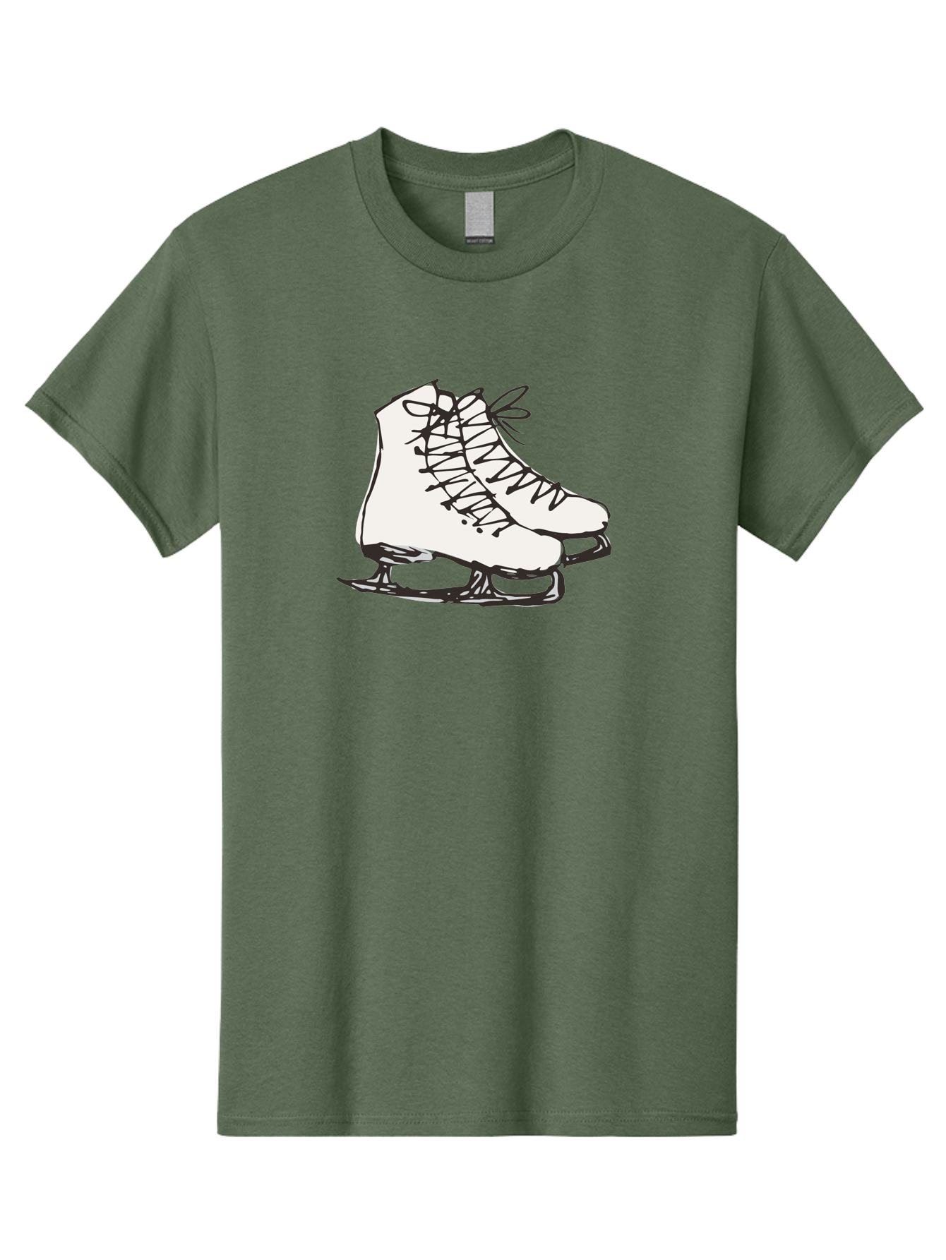 Ice-Skates-1 Men'S Graphic Tee, 100% Cotton, Comfortable Casual Summer Wear, Machine Washable, Ice Skates, Winter Sports, Figure Skating, Ice Skating, Laced Boots, Winter Fun, Cold Weather Activities, Frozen Rink -  Aaa944
