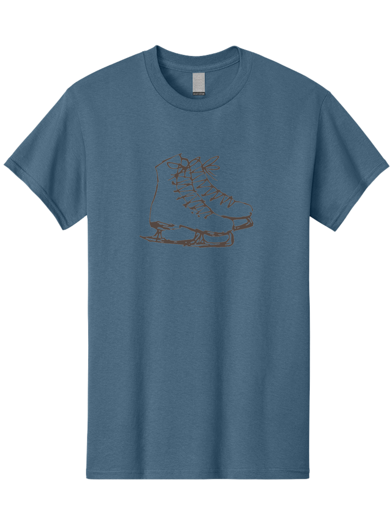 Ice-Skates Men'S Graphic Tee, 100% Cotton, Comfortable Casual Summer Wear, Machine Washable, Ice Skates, Winter Sports, Ice Skating, Skate Blades, Laced Boots, Ice Hockey, Winter Fun, Frozen Rink, Ice Rinks, Skate Equipment, -  Aaa945