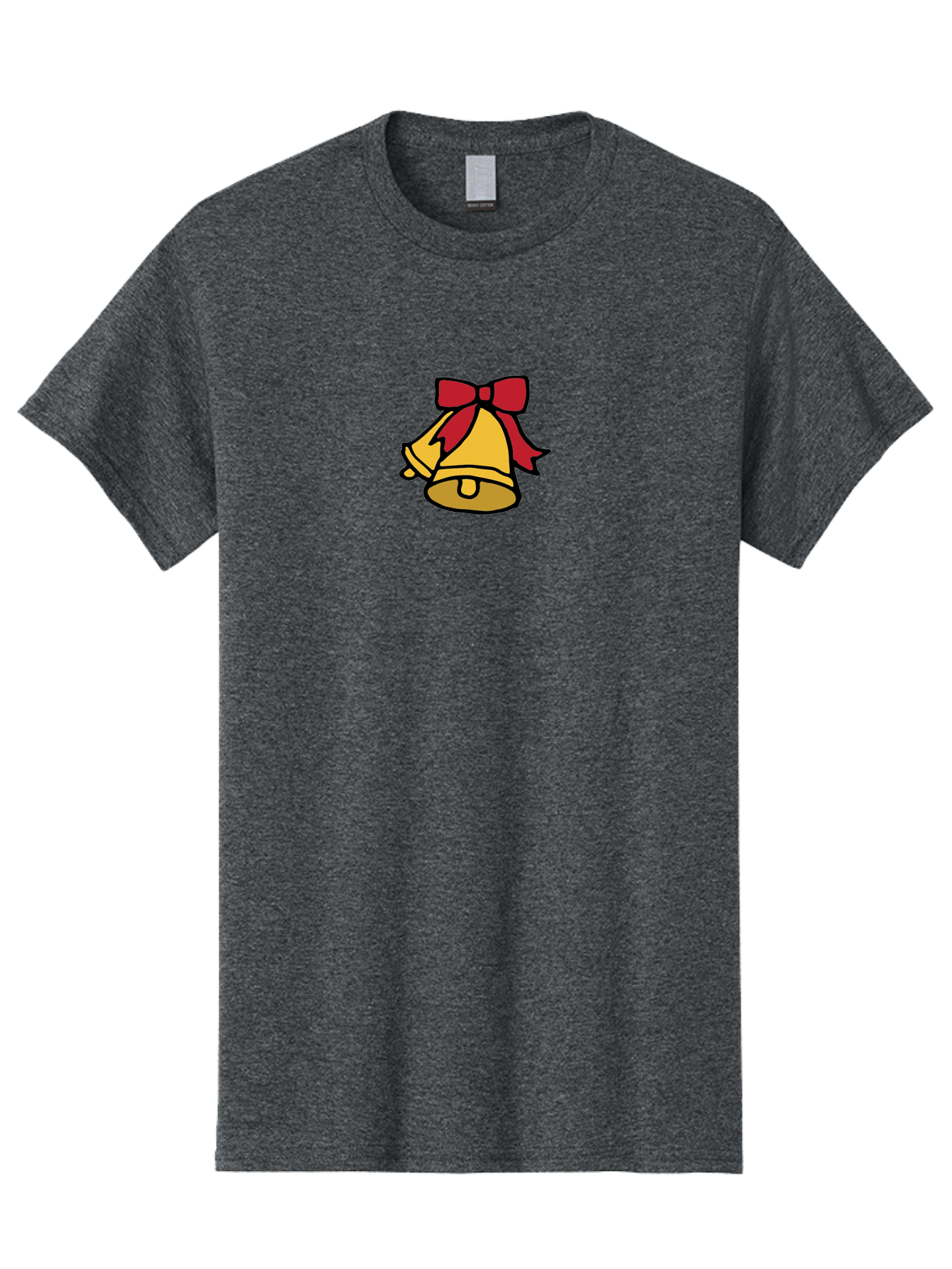 Jingle-Bells-1 Men'S Graphic Tee, 100% Cotton, Comfortable Casual Summer Wear, Machine Washable, Christmas Bells, Festive Decorations, Holiday Cheer, Joyful Sounds, Celebratory Atmosphere, Red Ribbon, Golden Bells, Christmas Celebration -  Aaa949