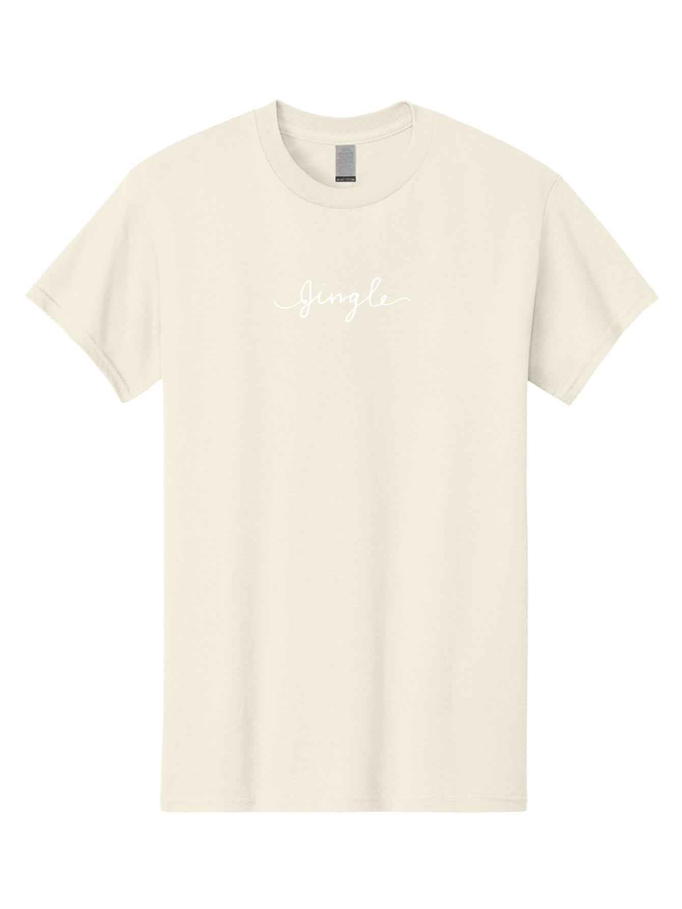 Jingle Men'S Graphic Tee, 100% Cotton, Comfortable Casual Summer Wear, Machine Washable, Holiday Phrase, Christmas Cheer, Festive Typography, Jingle Bell, Winter Season, Cursive Script, Merry Christmas -  Aaa952