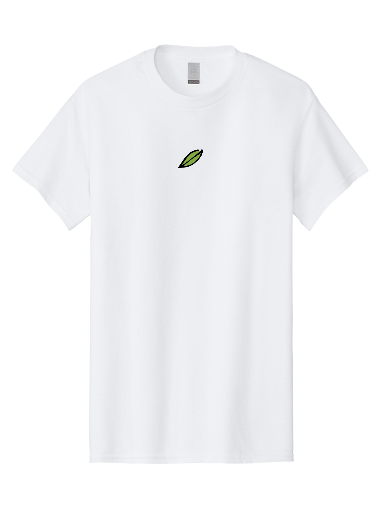 Leaf-1 Men'S Graphic Tee, 100% Cotton, Comfortable Casual Summer Wear, Machine Washable, Simple Leaf Design, Minimalist Art, Black Outline, Olive Green Fill, Botanical Illustration, Leaf Icon, Graphic Design Element -  Aaa961