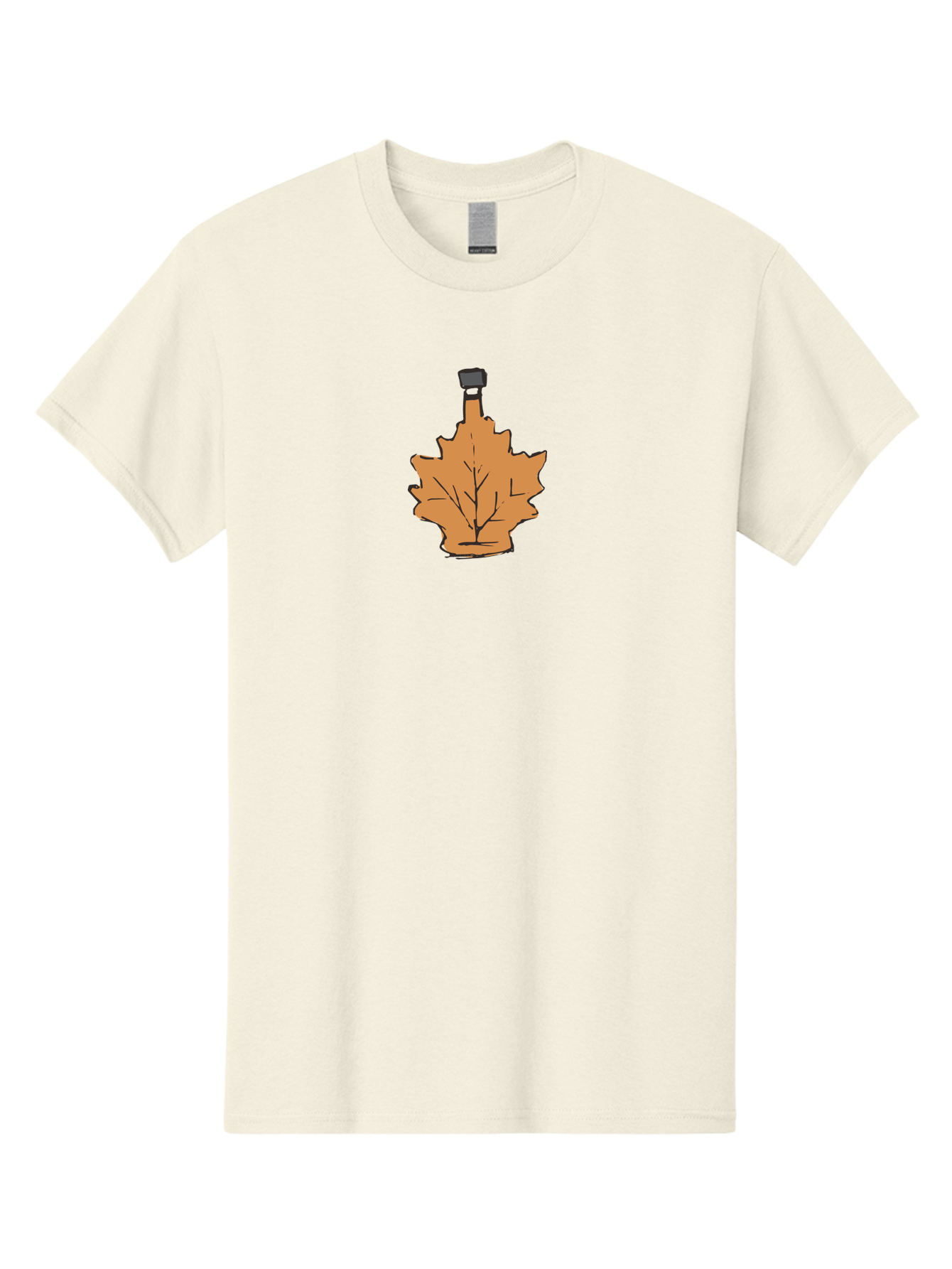 Leaf-Pendant Men'S Graphic Tee, 100% Cotton, Comfortable Casual Summer Wear, Machine Washable, Leaf Pendant, Autumn Leaf Jewelry, Orange Leaf Necklace, Fall Fashion Accessories, Nature-Inspired Pendant, Seasonal Jewelry, Leaf-Shaped Charm -  Aaa964