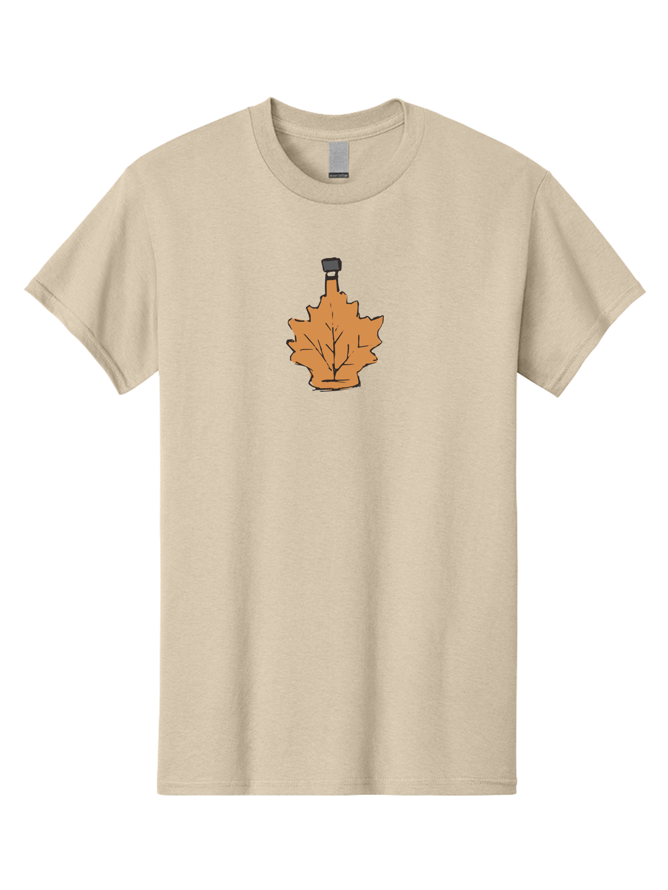 Leaf-Pendant Men'S Graphic Tee, 100% Cotton, Comfortable Casual Summer Wear, Machine Washable, Leaf Pendant, Autumn Leaf Jewelry, Orange Leaf Necklace, Fall Fashion Accessories, Nature-Inspired Pendant, Seasonal Jewelry, Leaf-Shaped Charm -  Aaa964