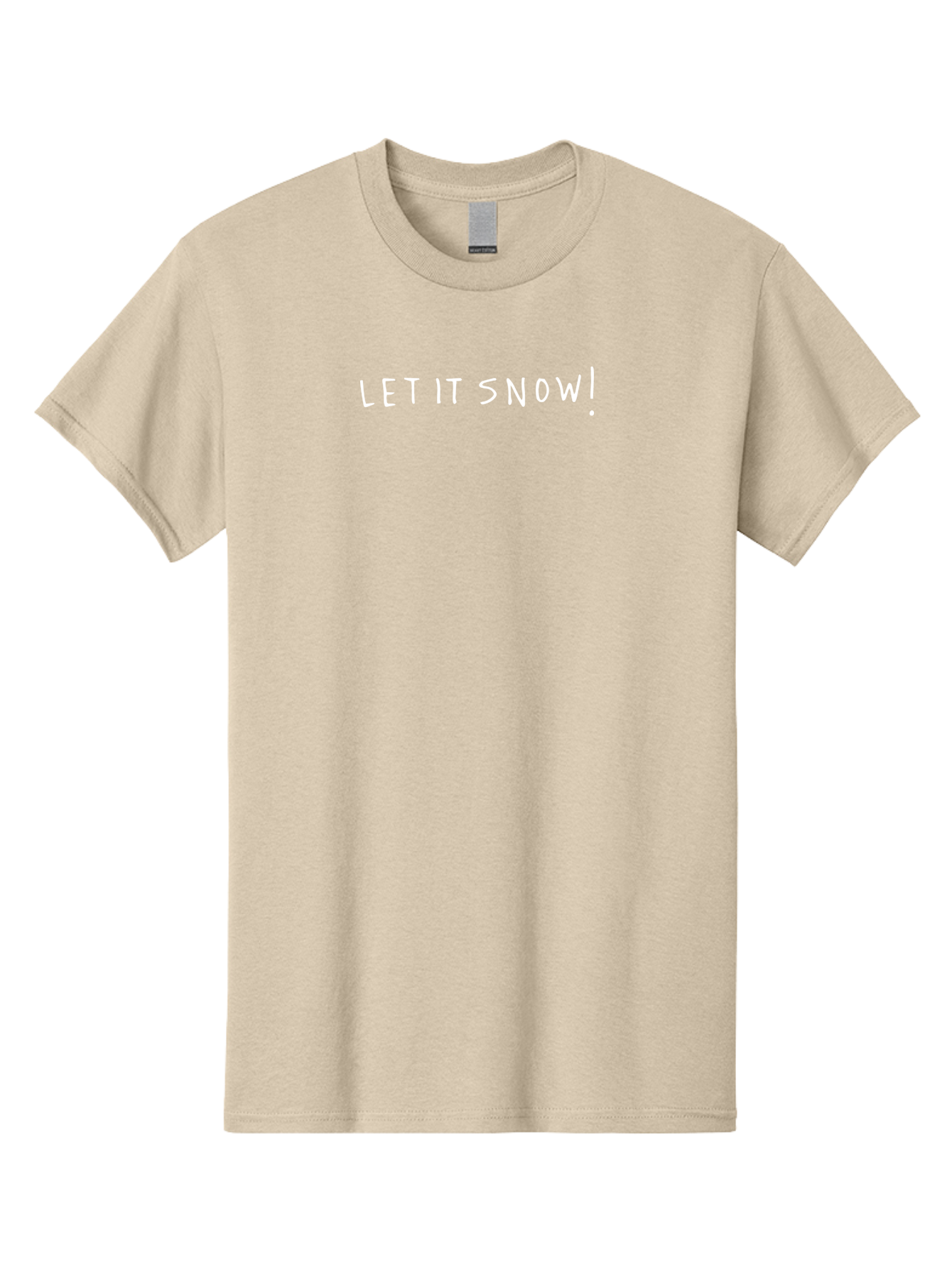 Let-It-Snow Men'S Graphic Tee, 100% Cotton, Comfortable Casual Summer Wear, Machine Washable, Winter Wonderland, Snowfall, Festive Season, Holiday Cheer, Christmas Magic, Snowy Weather, Let It Snow, Exclamation Mark -  Aaa969
