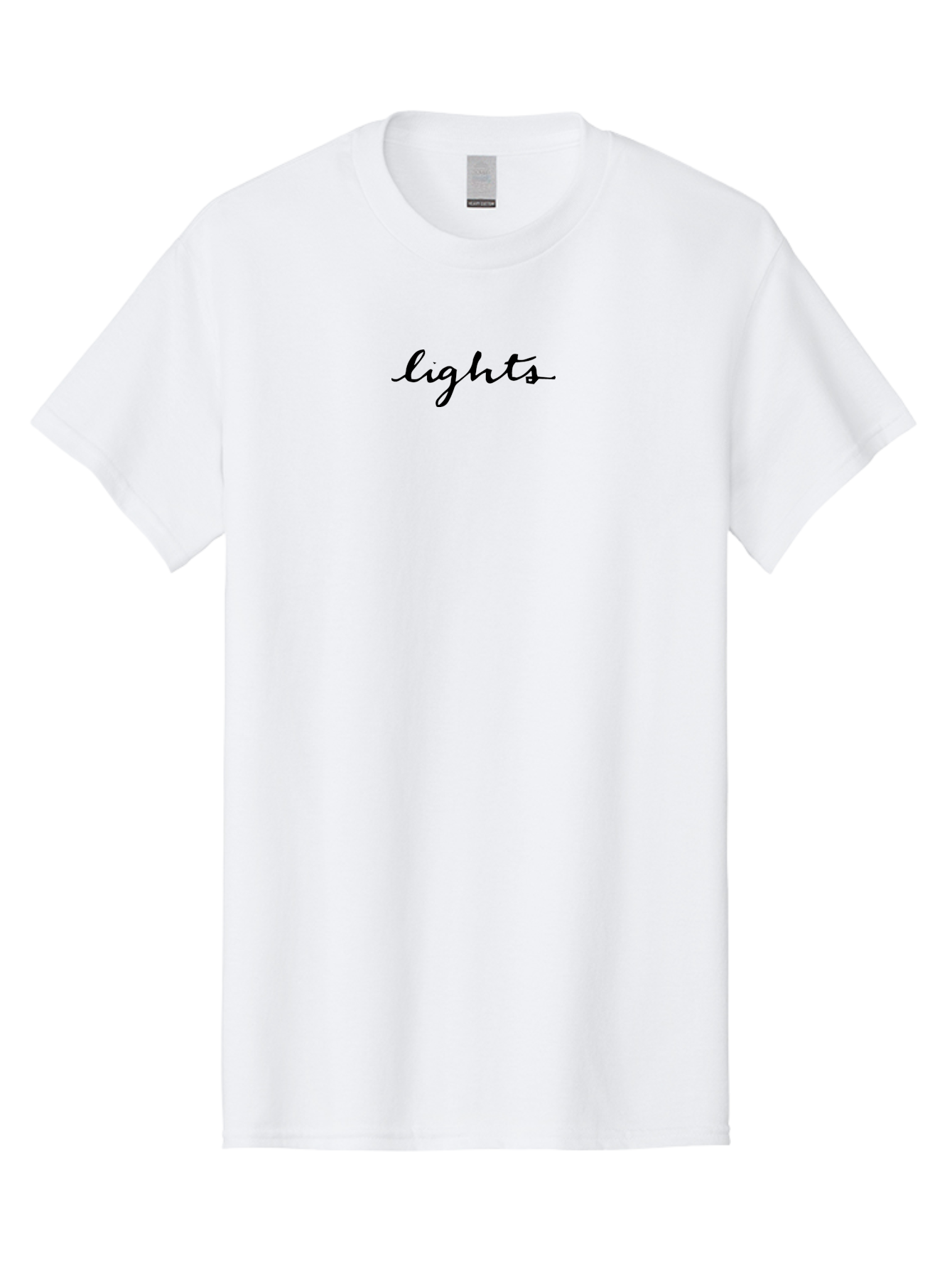 Lights-1 Men'S Graphic Tee, 100% Cotton, Comfortable Casual Summer Wear, Machine Washable, Handwritten Text, Cursive Script, Black Lettering, Lights, Inspirational Quote, Motivational Phrase -  Aaa970
