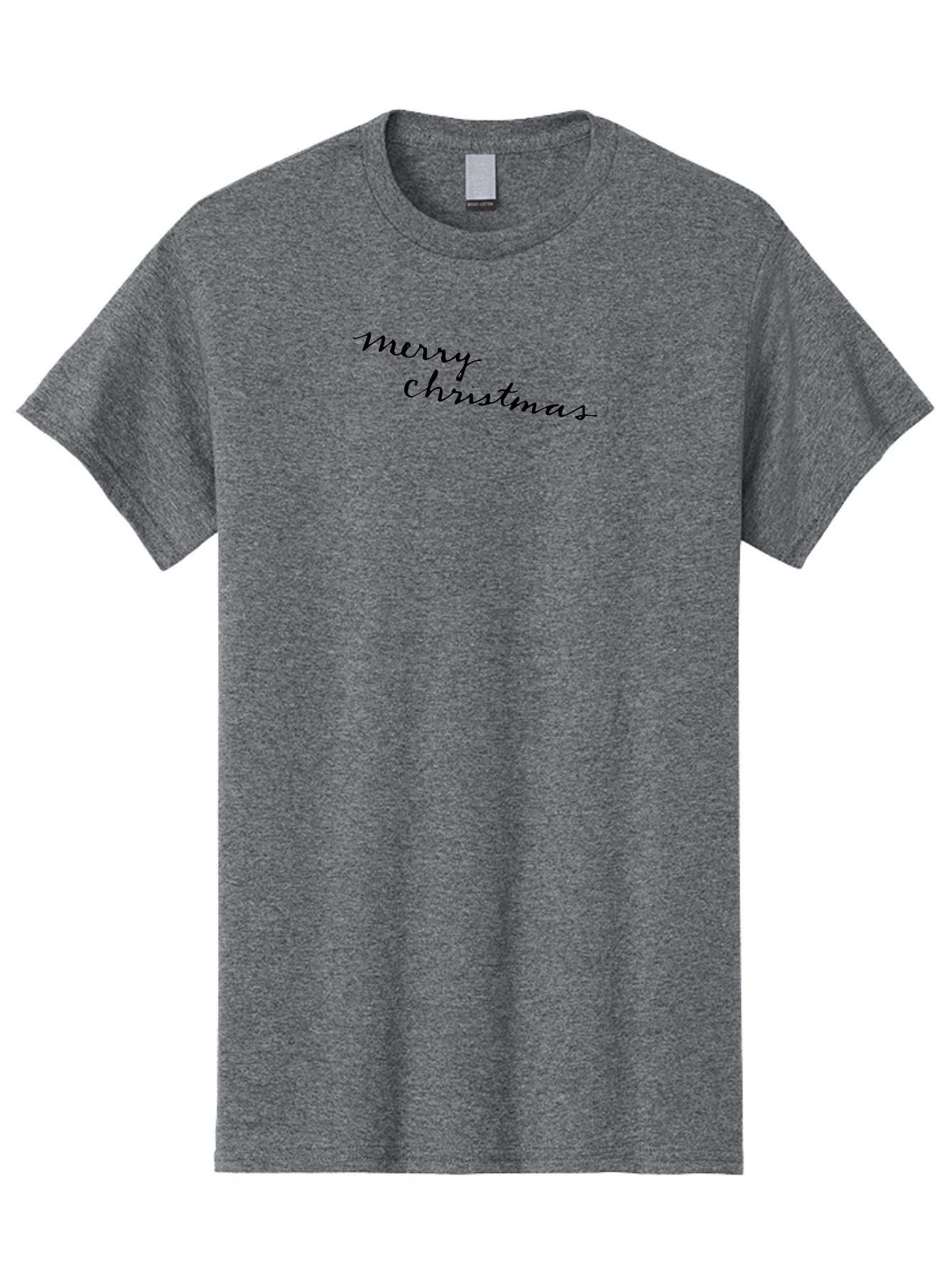 Merry-Christmas-3 Men'S Graphic Tee, 100% Cotton, Comfortable Casual Summer Wear, Machine Washable, Merry Christmas Greeting, Holiday Wishes, Festive Season, Christmas Message, Black Cursive Text, Winter Celebration, Holiday Cheer -  Aaa982