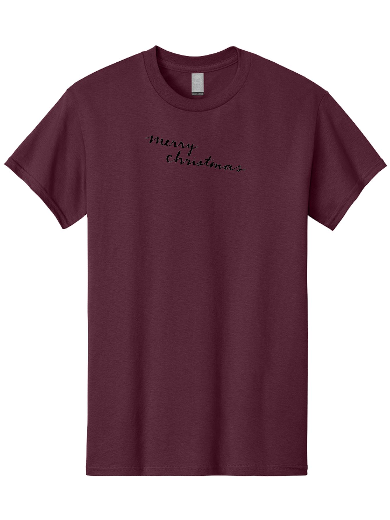 Merry-Christmas-3 Men'S Graphic Tee, 100% Cotton, Comfortable Casual Summer Wear, Machine Washable, Merry Christmas Greeting, Holiday Wishes, Festive Season, Christmas Message, Black Cursive Text, Winter Celebration, Holiday Cheer -  Aaa982
