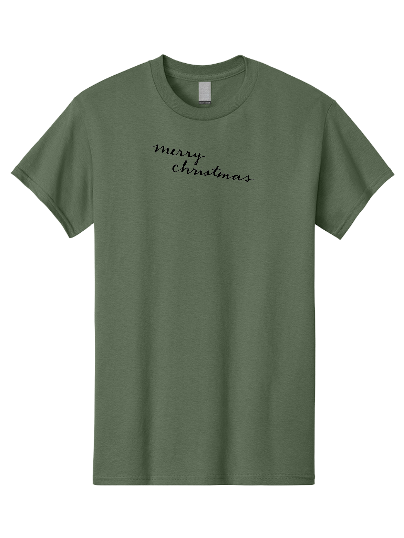 Merry-Christmas-3 Men'S Graphic Tee, 100% Cotton, Comfortable Casual Summer Wear, Machine Washable, Merry Christmas Greeting, Holiday Wishes, Festive Season, Christmas Message, Black Cursive Text, Winter Celebration, Holiday Cheer -  Aaa982