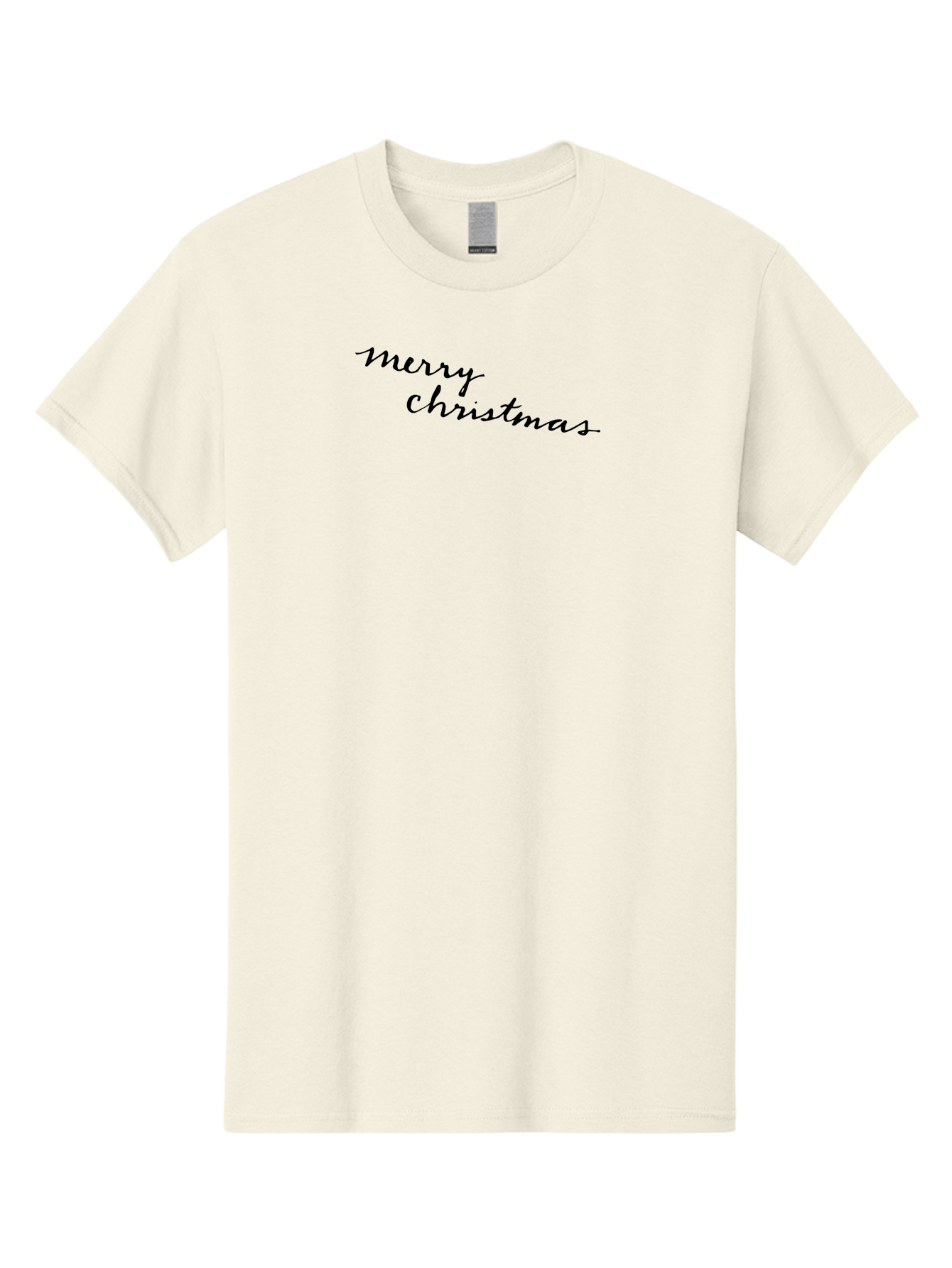 Merry-Christmas-3 Men'S Graphic Tee, 100% Cotton, Comfortable Casual Summer Wear, Machine Washable, Merry Christmas Greeting, Holiday Wishes, Festive Season, Christmas Message, Black Cursive Text, Winter Celebration, Holiday Cheer -  Aaa982