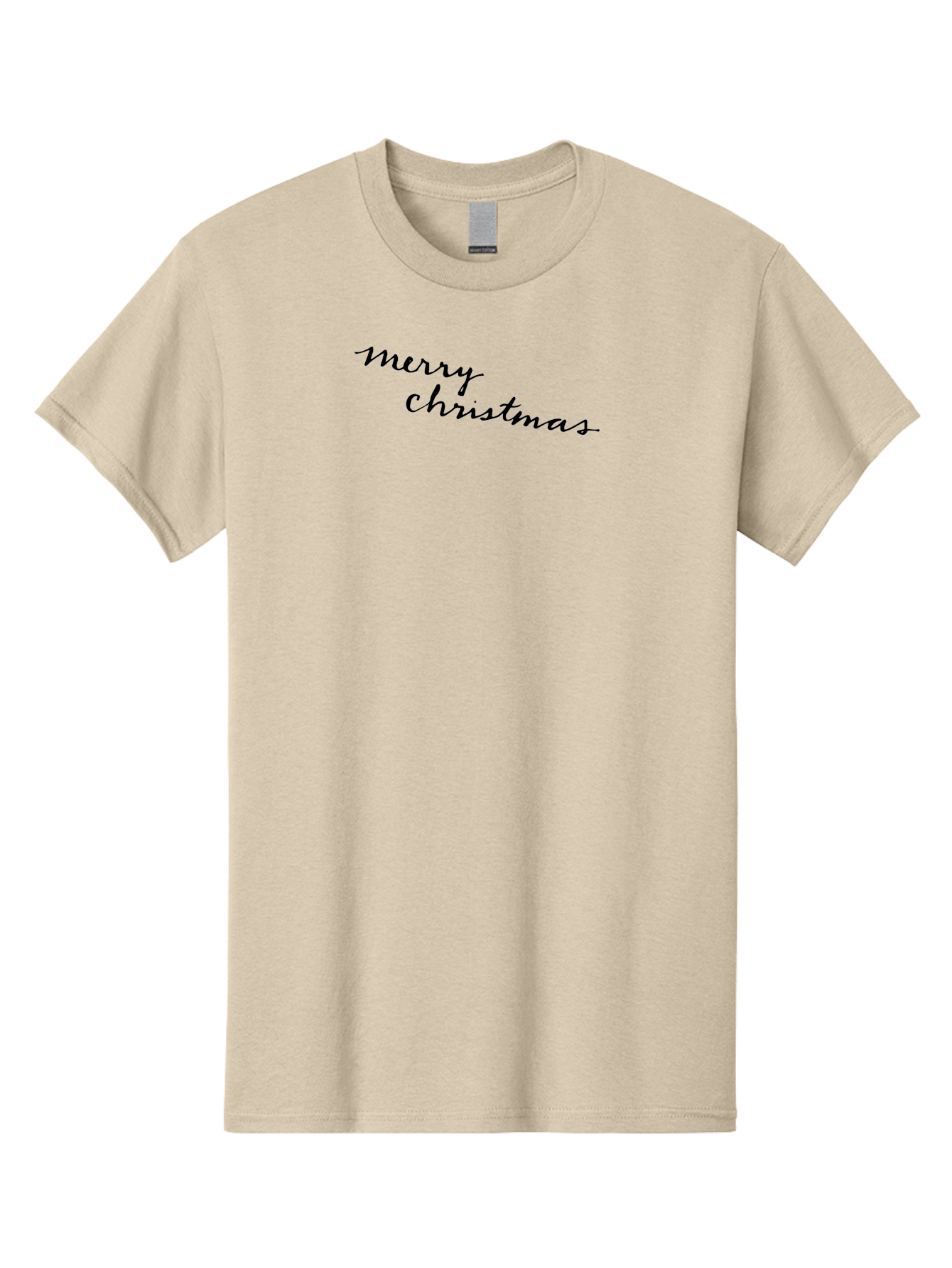 Merry-Christmas-3 Men'S Graphic Tee, 100% Cotton, Comfortable Casual Summer Wear, Machine Washable, Merry Christmas Greeting, Holiday Wishes, Festive Season, Christmas Message, Black Cursive Text, Winter Celebration, Holiday Cheer -  Aaa982
