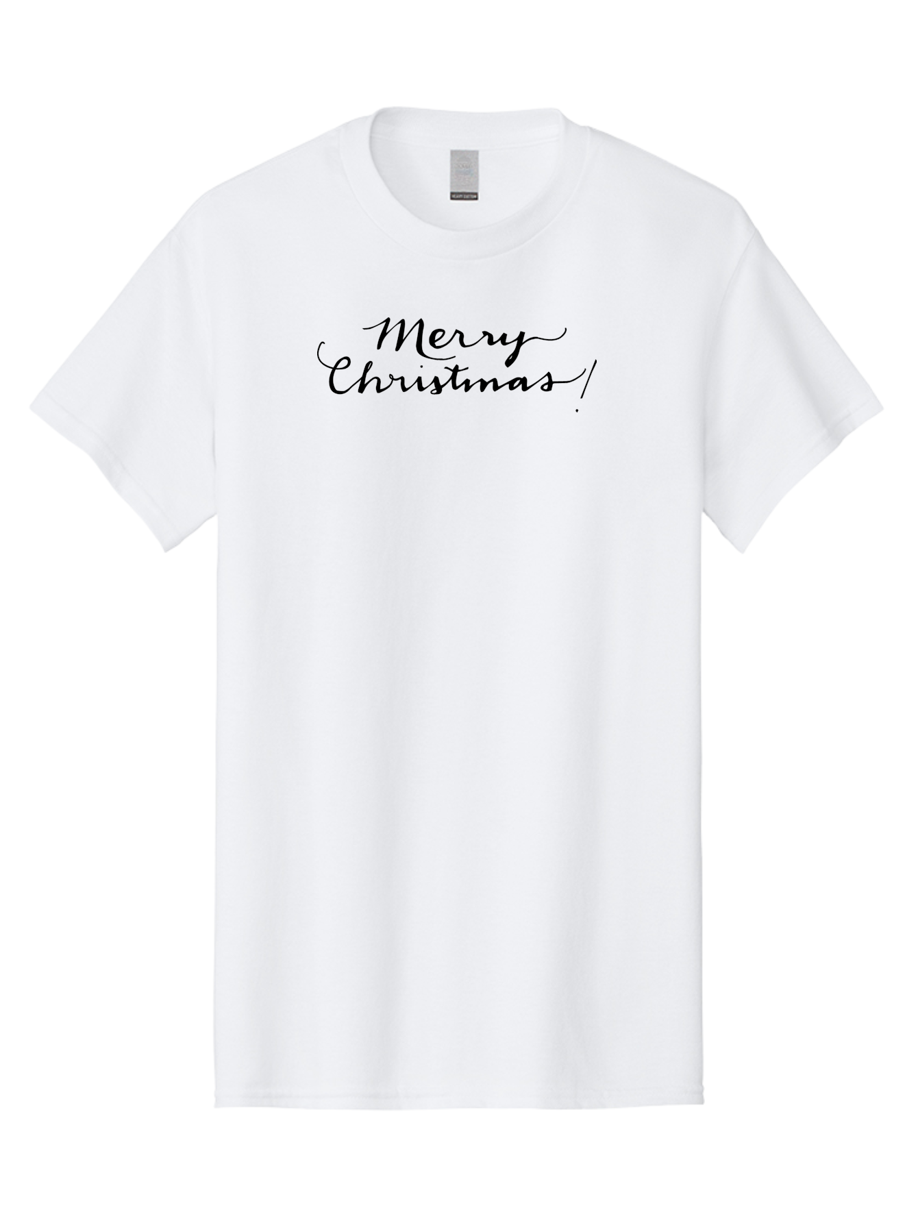 Merry-Christmas-5 Men'S Graphic Tee, 100% Cotton, Comfortable Casual Summer Wear, Machine Washable, Merry Christmas, Holiday Greeting, Festive Wishes, Black Calligraphy, Christmas Message, Winter Holiday, Season'S Greetings -  Aaa984