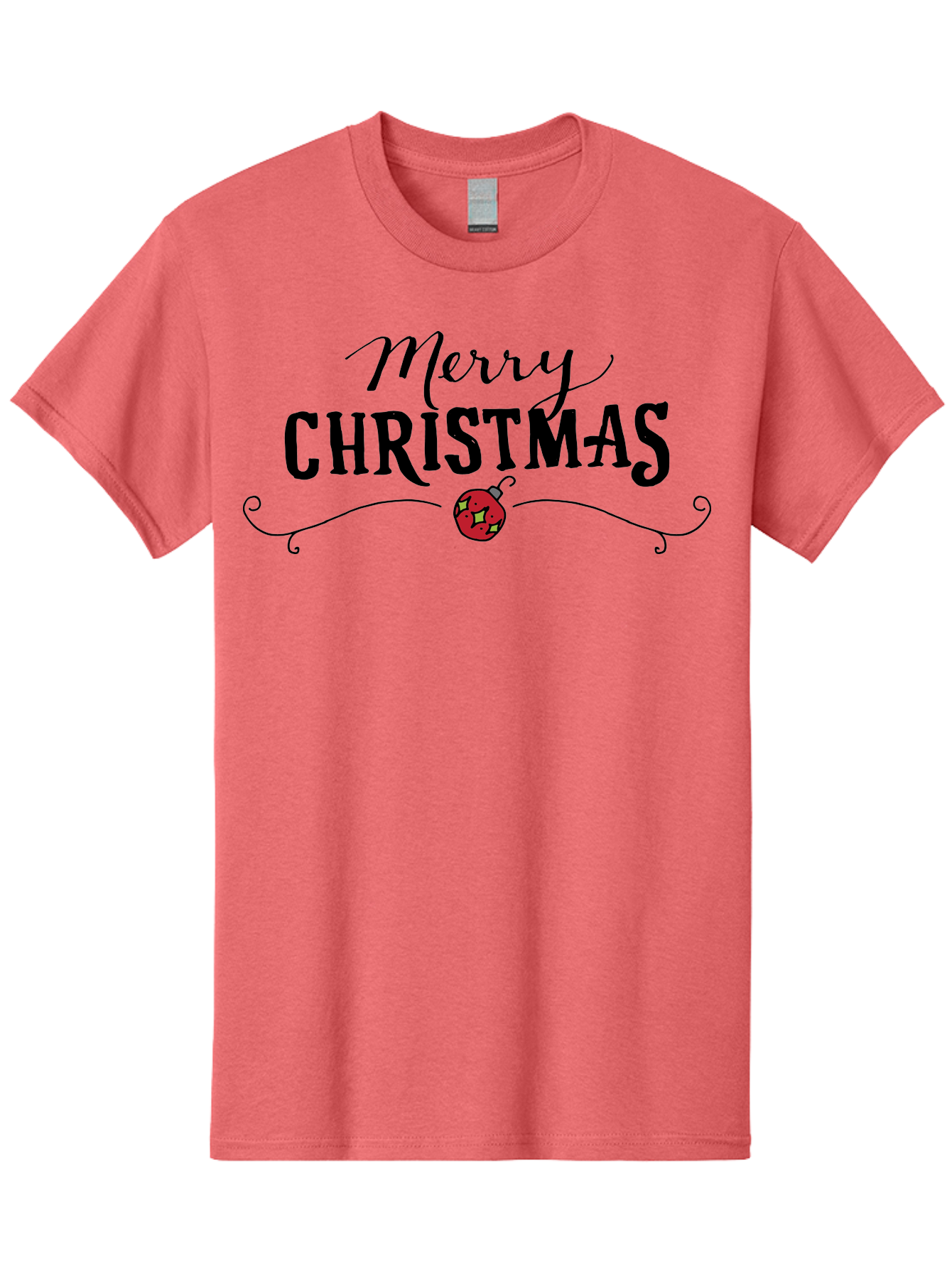 Merry-Christmas-6 Men'S Graphic Tee, 100% Cotton, Comfortable Casual Summer Wear, Machine Washable, Merry Christmas, Festive Greetings, Holiday Wishes, Christmas Decoration, Red Ornament, Celebration, Winter Holiday, Seasonal Message -  Aaa985