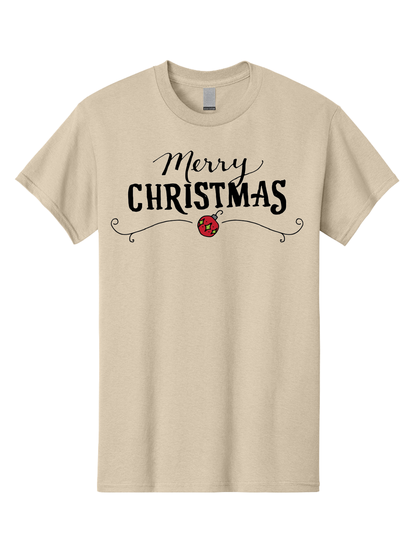 Merry-Christmas-6 Men'S Graphic Tee, 100% Cotton, Comfortable Casual Summer Wear, Machine Washable, Merry Christmas, Festive Greetings, Holiday Wishes, Christmas Decoration, Red Ornament, Celebration, Winter Holiday, Seasonal Message -  Aaa985