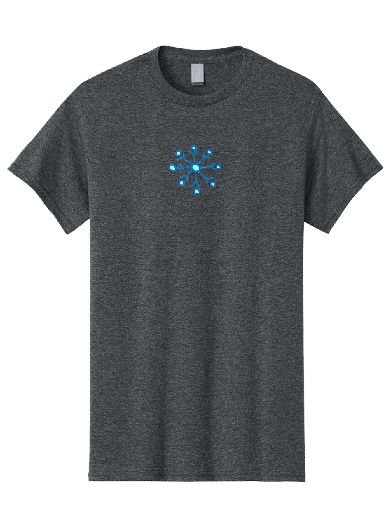 Neuron Men'S Graphic Tee, 100% Cotton, Comfortable Casual Summer Wear, Machine Washable, Blue Neuron Illustration, Dendrites And Cell Body, Neuroscience Graphic, Neuron Structure, Abstract Blue Design, Neuron Anatomy, Simple Neuron Diagram Aab005