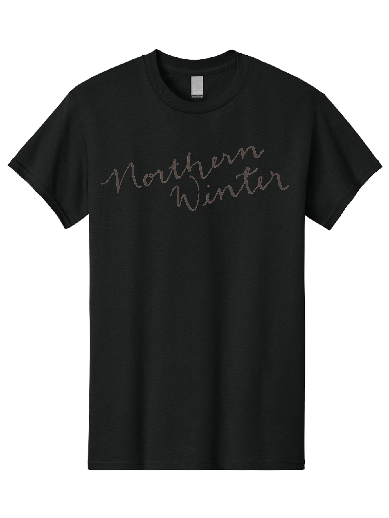 Northern-Winter-1 Men'S Graphic Tee, 100% Cotton, Comfortable Casual Summer Wear, Machine Washable, Winter Season, Cold Weather, Northern Hemisphere, Cursive Text, Frosty Vibes, Holiday Feel, Winter Wonderland Aab012