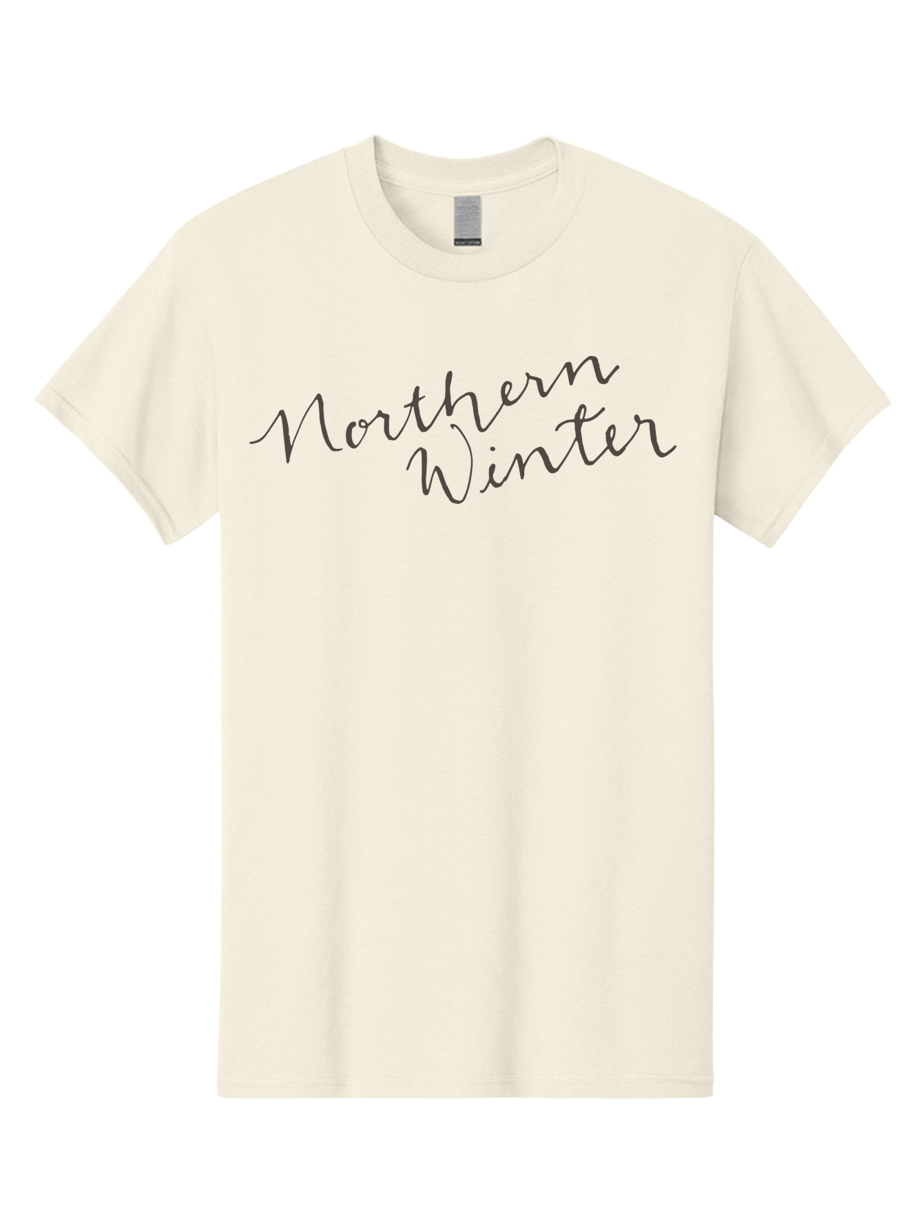 Northern-Winter-1 Men'S Graphic Tee, 100% Cotton, Comfortable Casual Summer Wear, Machine Washable, Winter Season, Cold Weather, Northern Hemisphere, Cursive Text, Frosty Vibes, Holiday Feel, Winter Wonderland Aab012