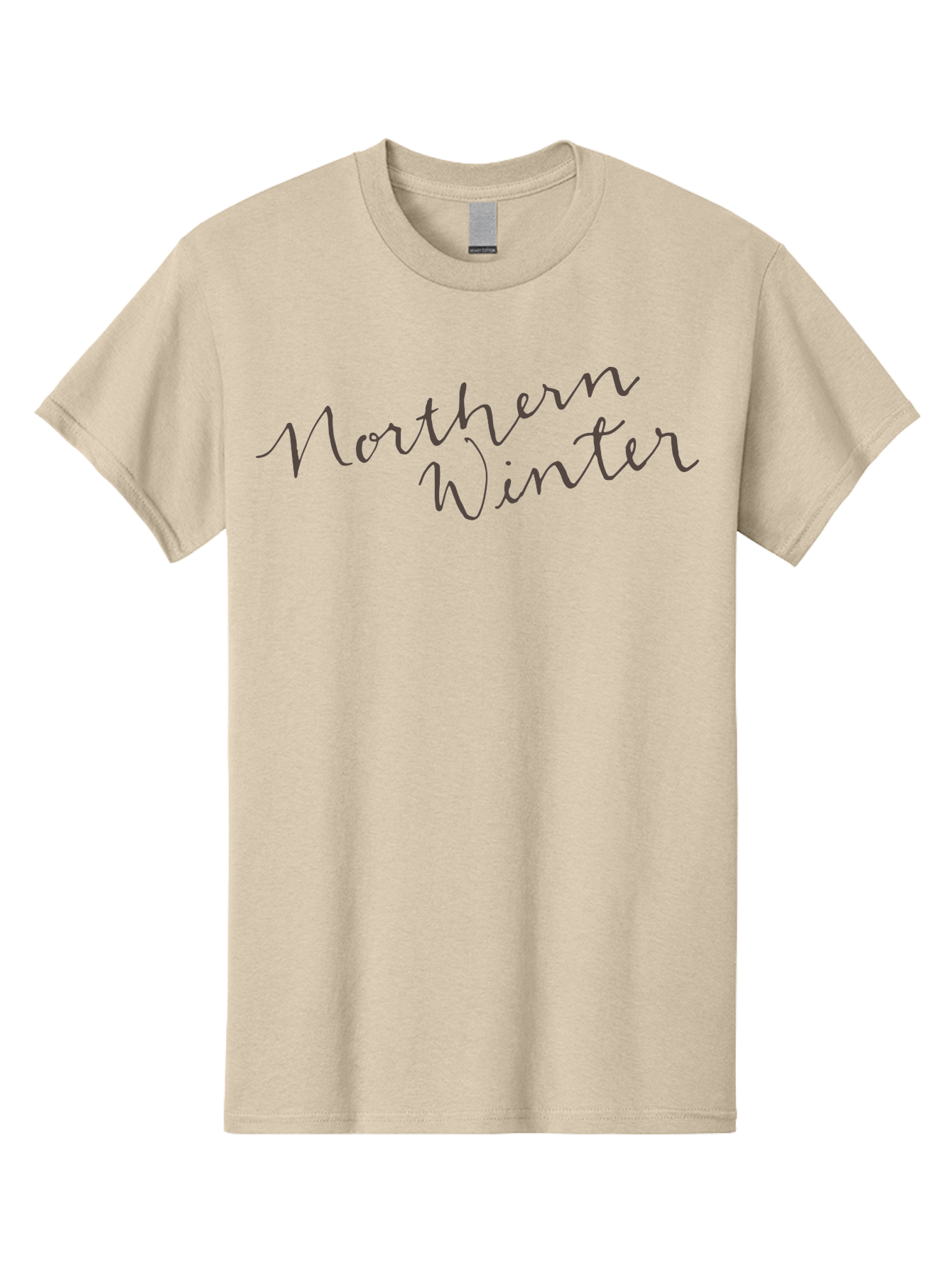 Northern-Winter-1 Men'S Graphic Tee, 100% Cotton, Comfortable Casual Summer Wear, Machine Washable, Winter Season, Cold Weather, Northern Hemisphere, Cursive Text, Frosty Vibes, Holiday Feel, Winter Wonderland Aab012