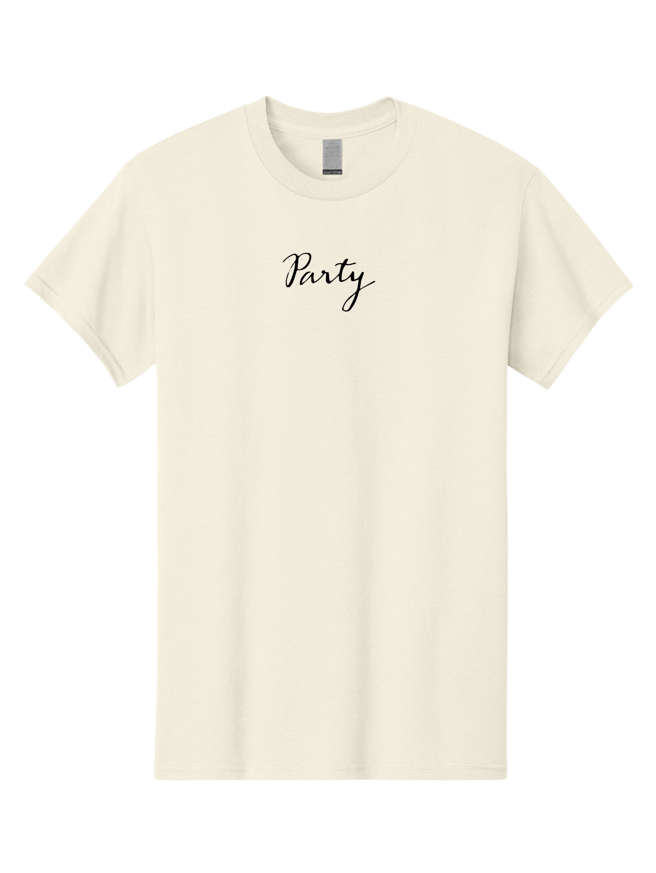 Party-1 Men'S Graphic Tee, 100% Cotton, Comfortable Casual Summer Wear, Machine Washable, Party Theme, Celebration Graphics, Festive Design, Party Invitation, Event Promotion, Cursive Text Aab023