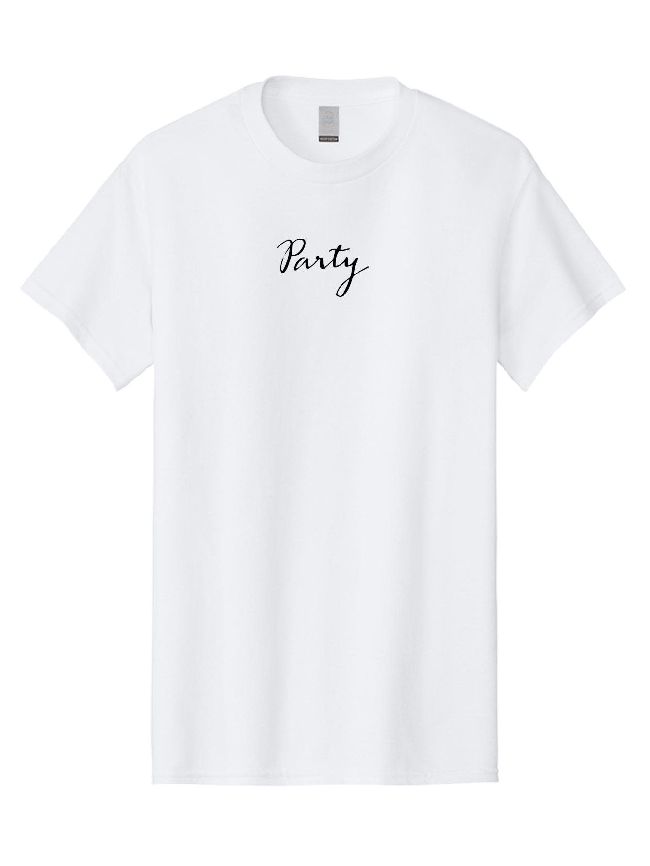 Party-1 Men'S Graphic Tee, 100% Cotton, Comfortable Casual Summer Wear, Machine Washable, Party Theme, Celebration Graphics, Festive Design, Party Invitation, Event Promotion, Cursive Text Aab023