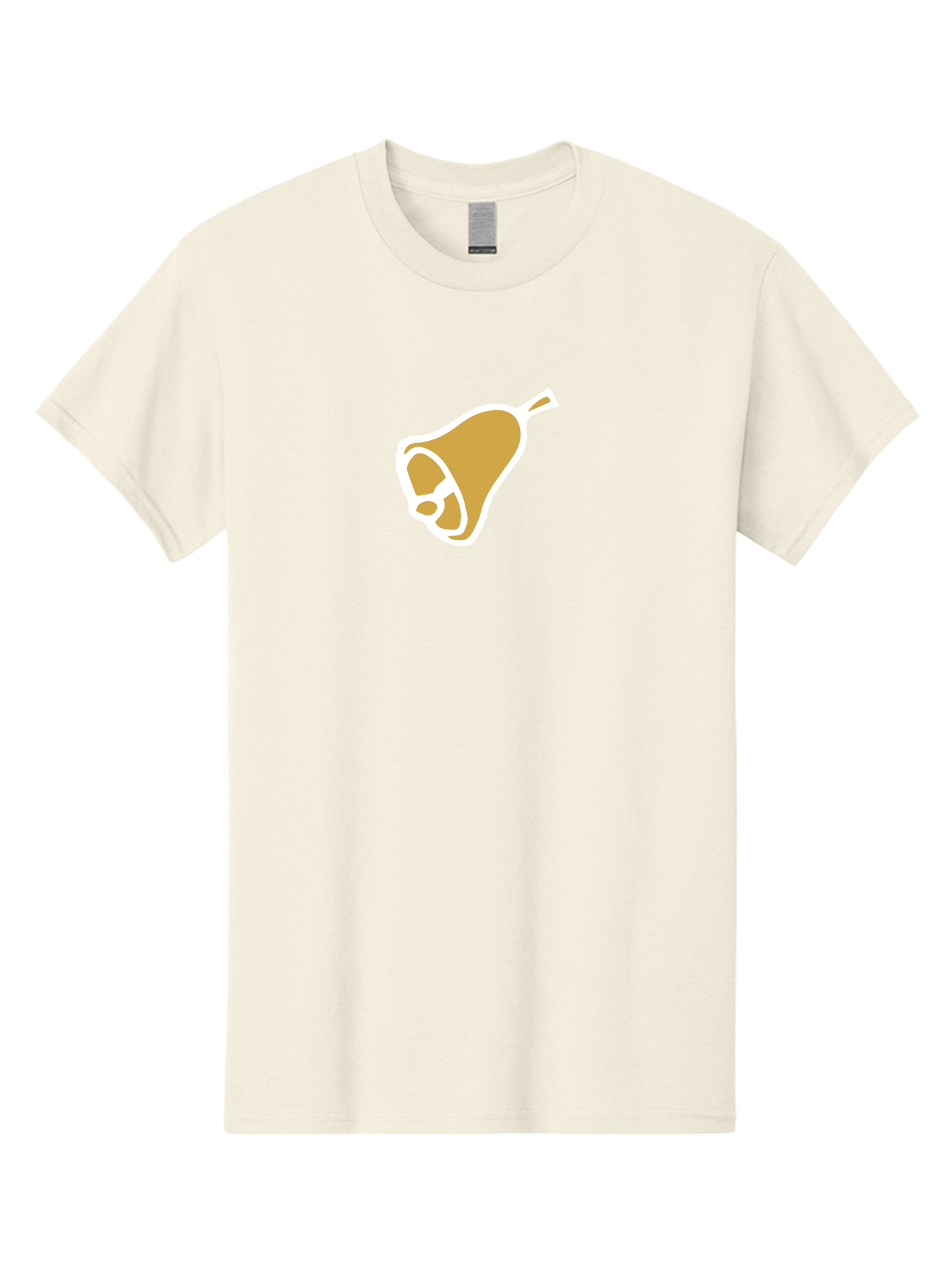 Pear Men'S Graphic Tee, 100% Cotton, Comfortable Casual Summer Wear, Machine Washable, Pear Fruit, Simple Illustration, Minimalist Design, Yellow Pear, White Outline, Healthy Snack, Organic Produce, Fruit Icon Aab030