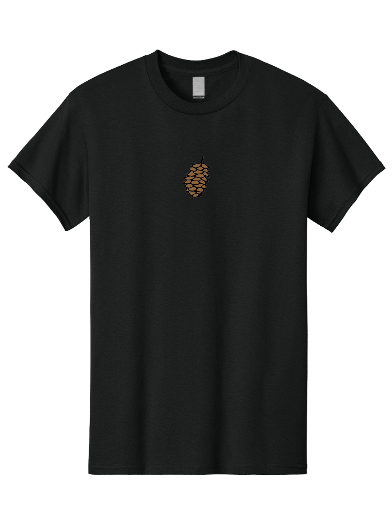 Pine-Cone-1 Men'S Graphic Tee, 100% Cotton, Comfortable Casual Summer Wear, Machine Washable, Pine Cone Illustration, Brown Pine Cone, Cartoon-Style Pine Cone, Evergreen Tree Symbol, Nature-Inspired Graphic, Forest Botanical Illustration, Aab038
