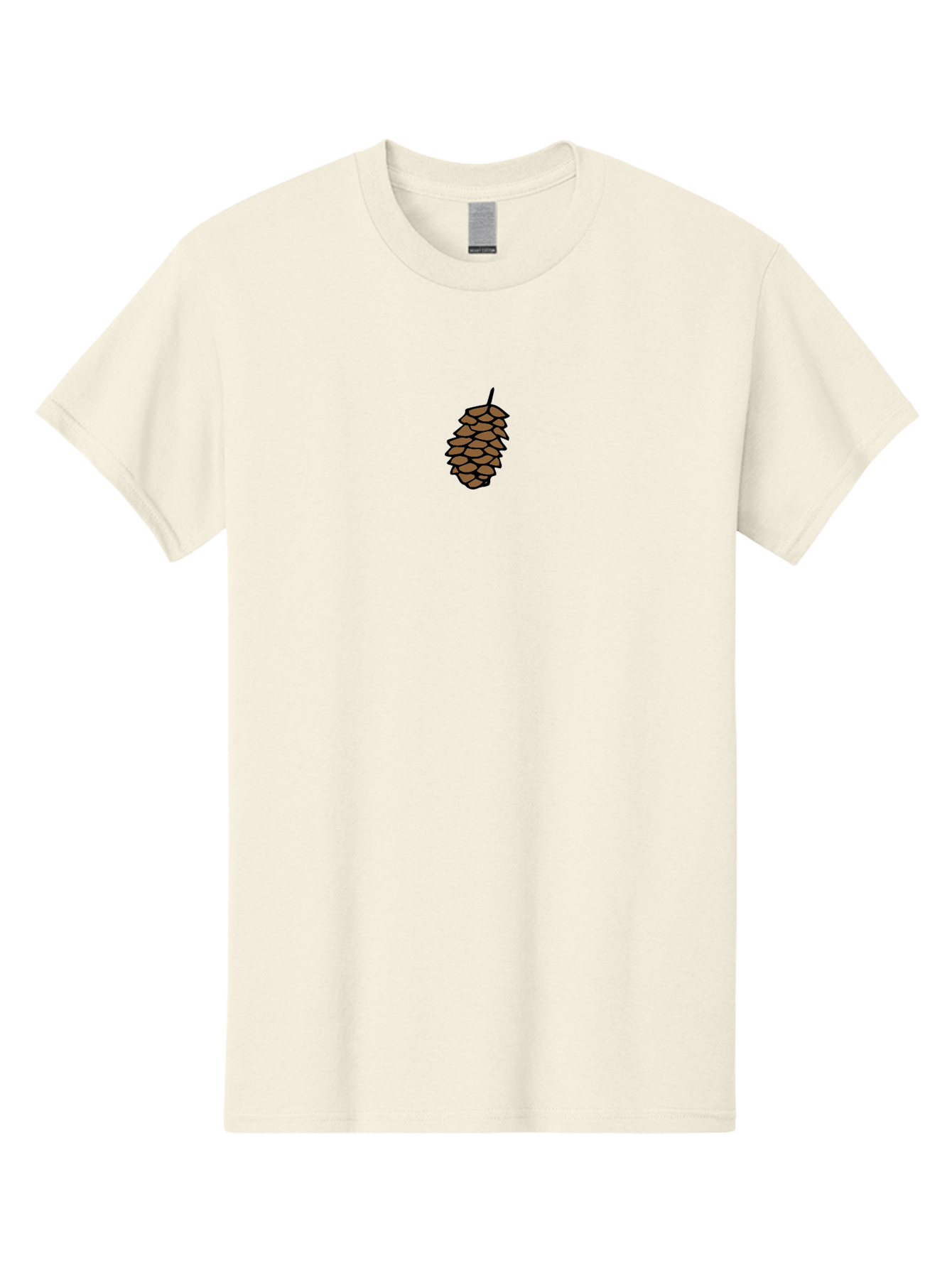 Pine-Cone-1 Men'S Graphic Tee, 100% Cotton, Comfortable Casual Summer Wear, Machine Washable, Pine Cone Illustration, Brown Pine Cone, Cartoon-Style Pine Cone, Evergreen Tree Symbol, Nature-Inspired Graphic, Forest Botanical Illustration, Aab038