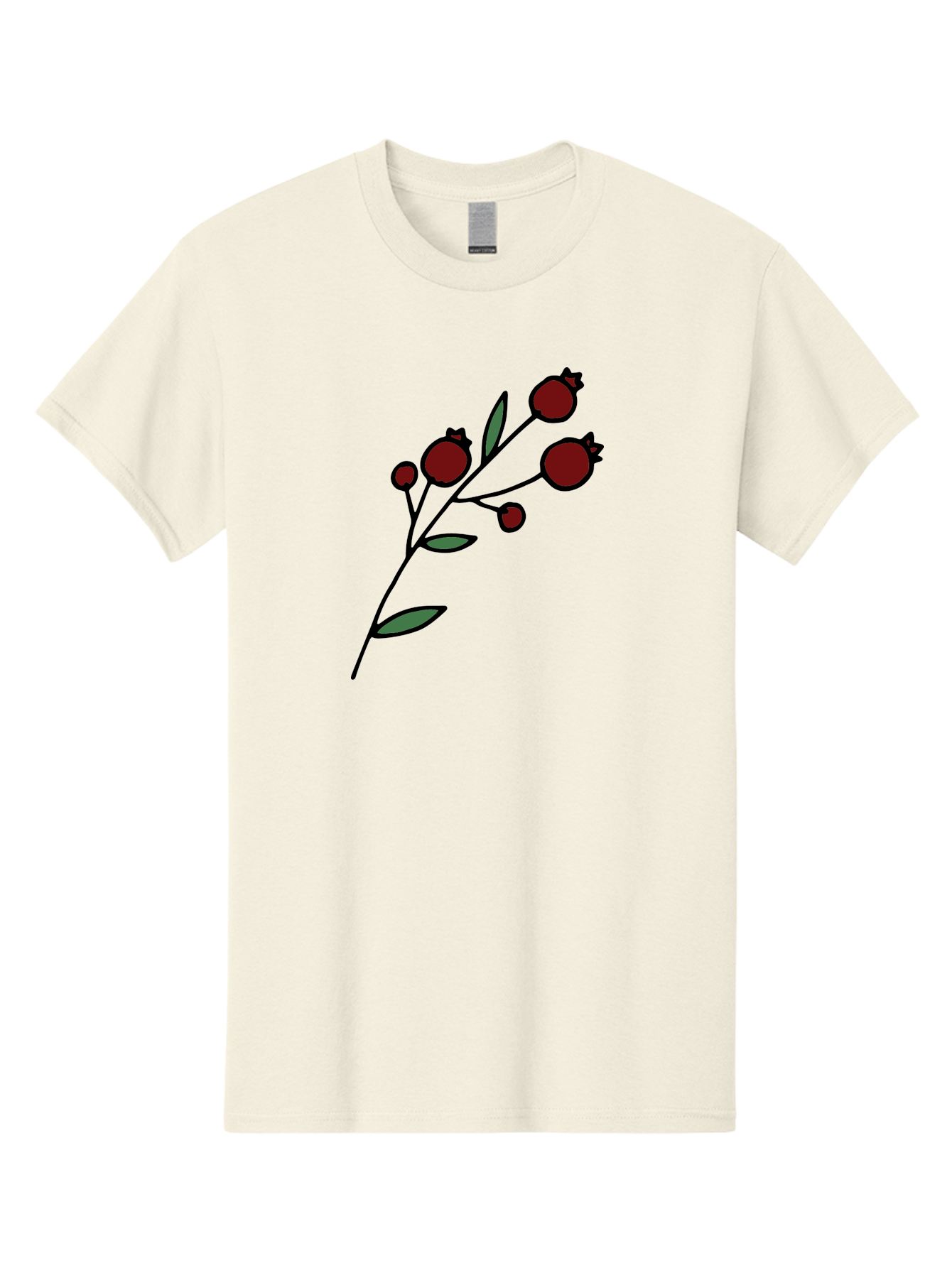 Pomegranate Men'S Graphic Tee, 100% Cotton, Comfortable Casual Summer Wear, Machine Washable, Poppies, Red Flowers, Simple Illustration, Floral Design, Minimalist Art, Cartoon Style, Poppy Flowers, Botanical Illustration, Red Poppies Aab054