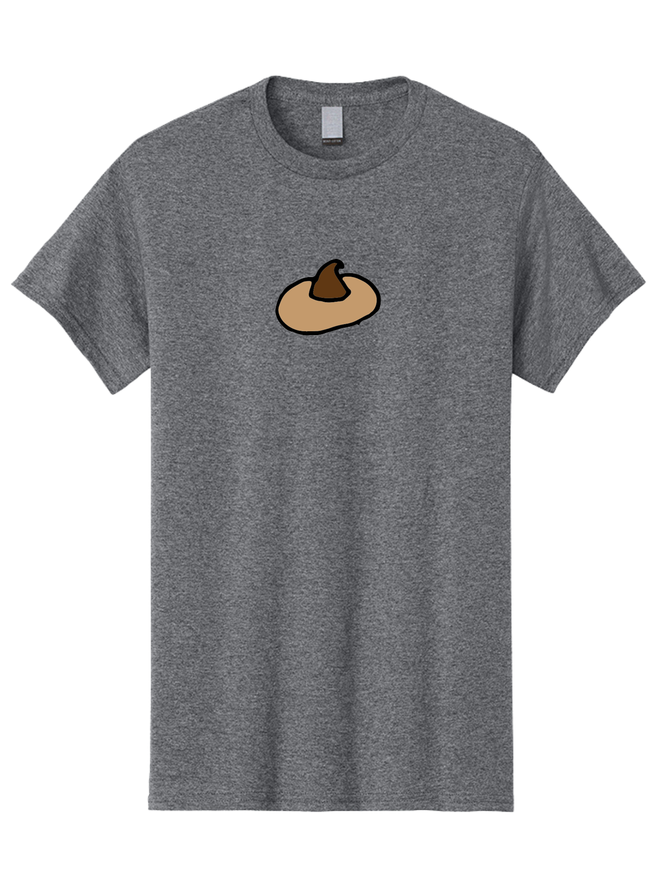 Pumpkin-Cartoon Men'S Graphic Tee, 100% Cotton, Comfortable Casual Summer Wear, Machine Washable, Witch Hat, Cartoon Style, Brown Hat, Magic Accessories, Fantasy Elements, Simple Design, Halloween Theme, Mystical Vibe Aab058