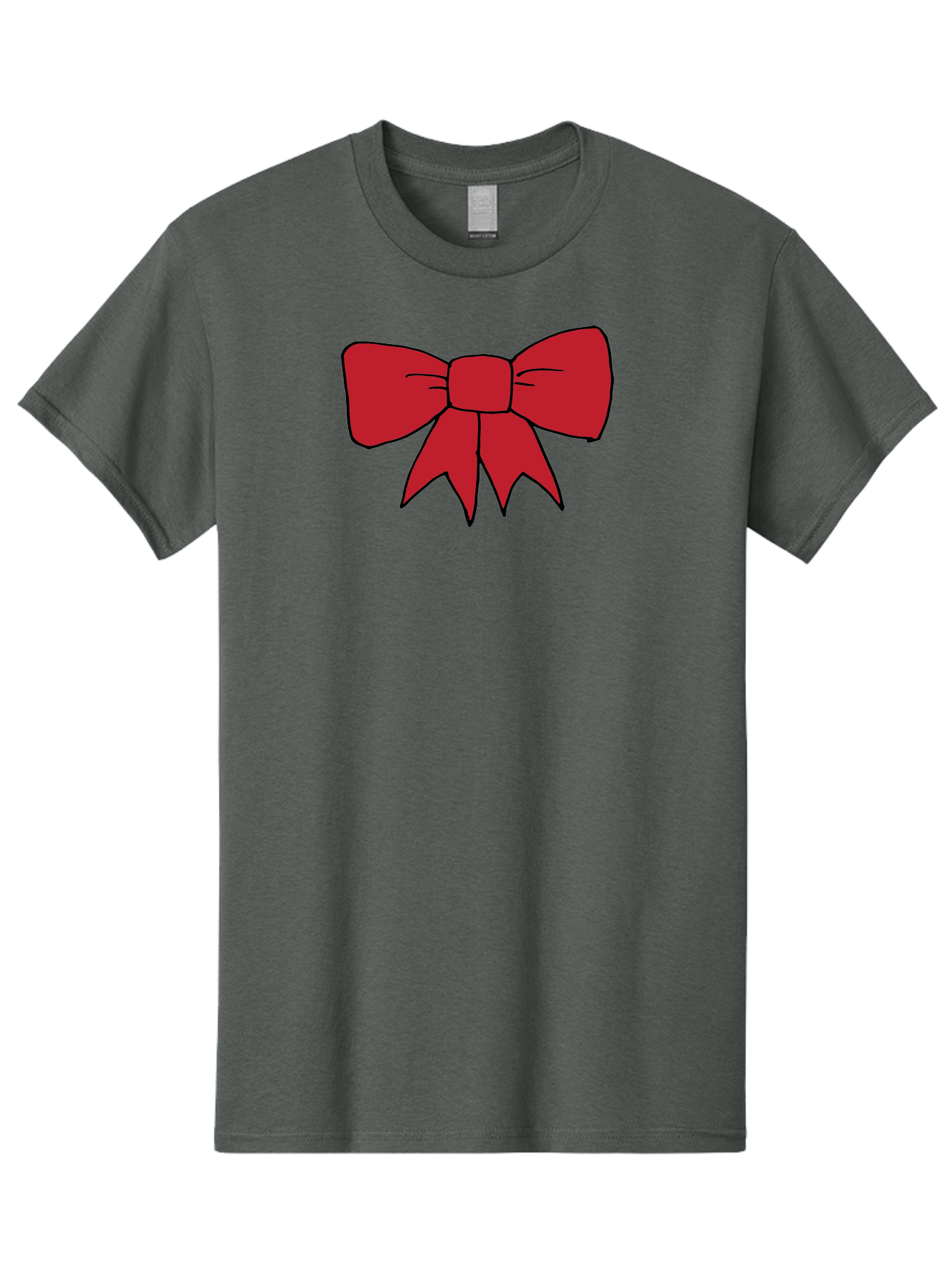 Red-Bow-4 Men'S Graphic Tee, 100% Cotton, Comfortable Casual Summer Wear, Machine Washable, Red Bow, Gift Decoration, Festive Symbol, Ribbon Accessory, Holiday Decor, Christmas Gift, Elegant Design Aab069